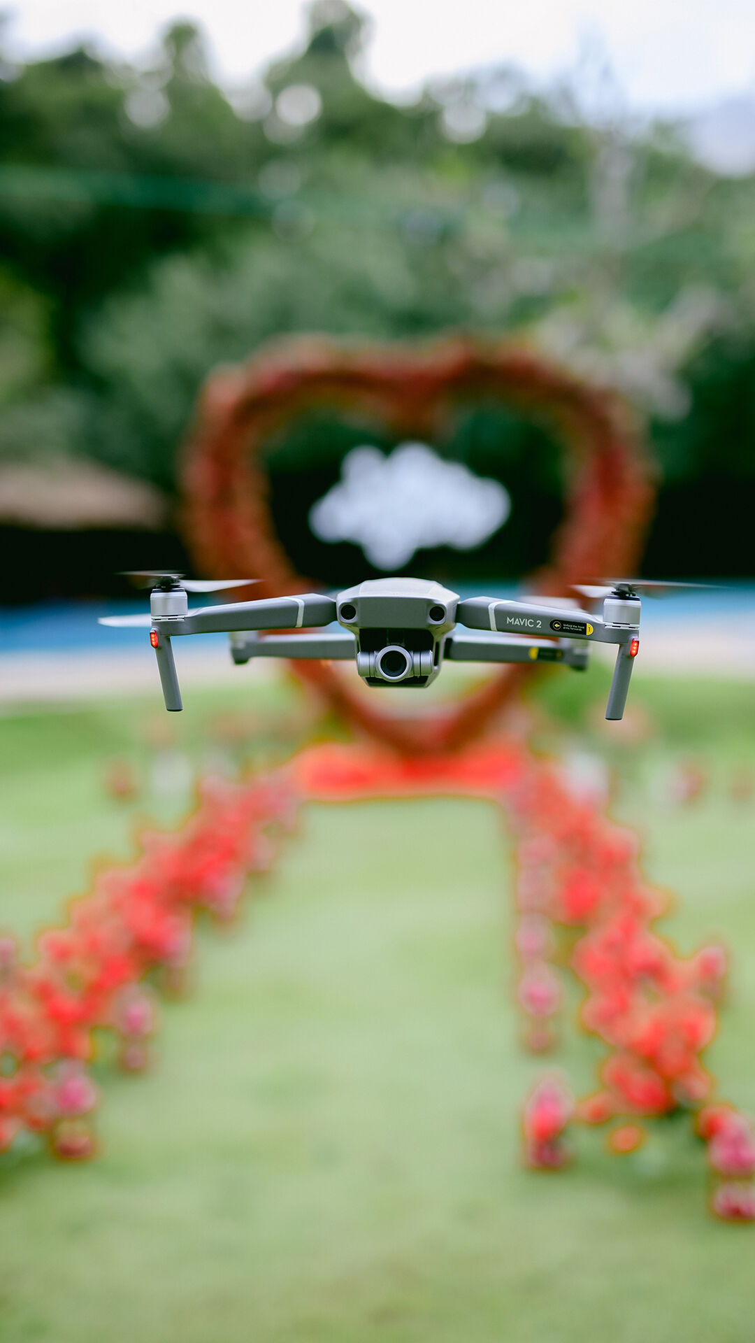 A dronr used for wedding photography