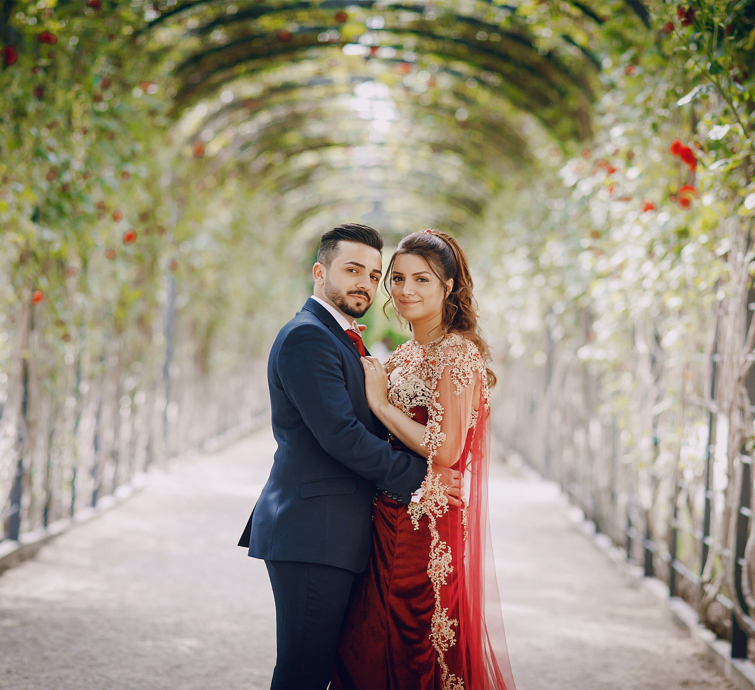 A bride groom on their wedding day