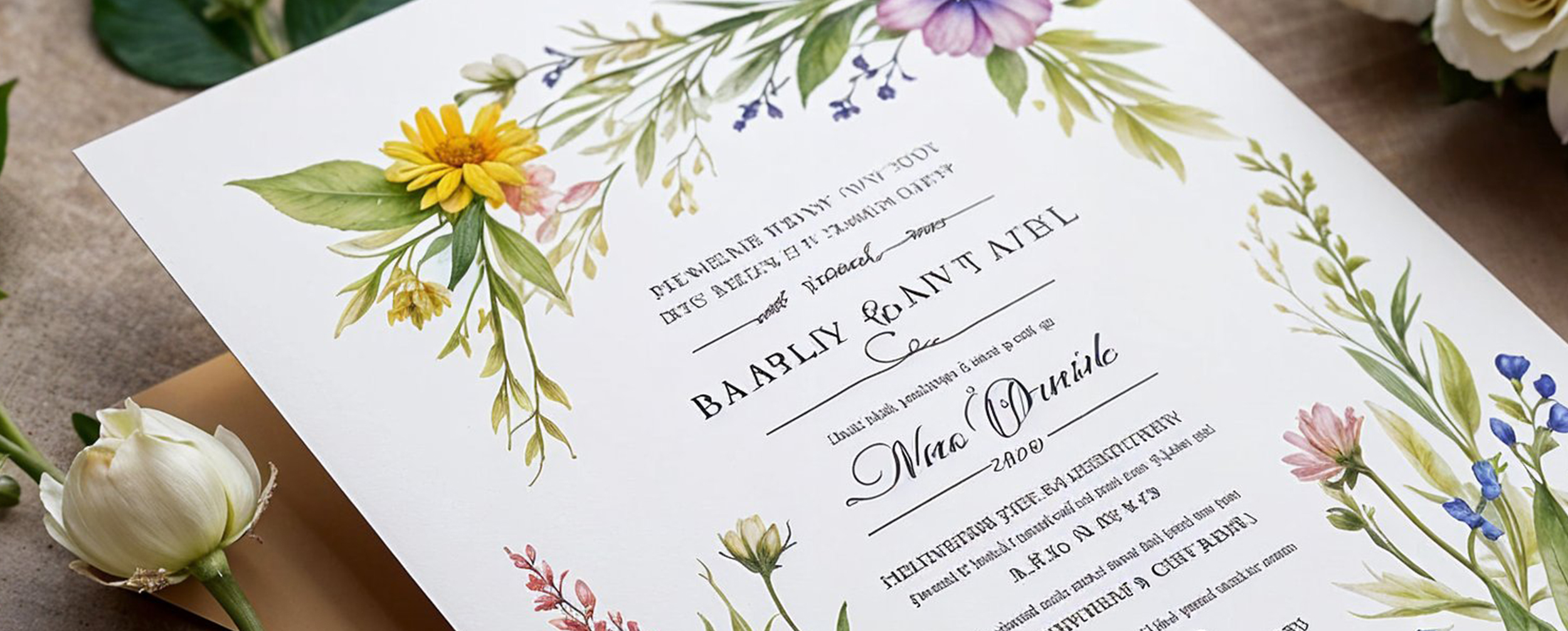 A beautifull crafted wedding invitation card. A beautifull crafted wedding invitation card.