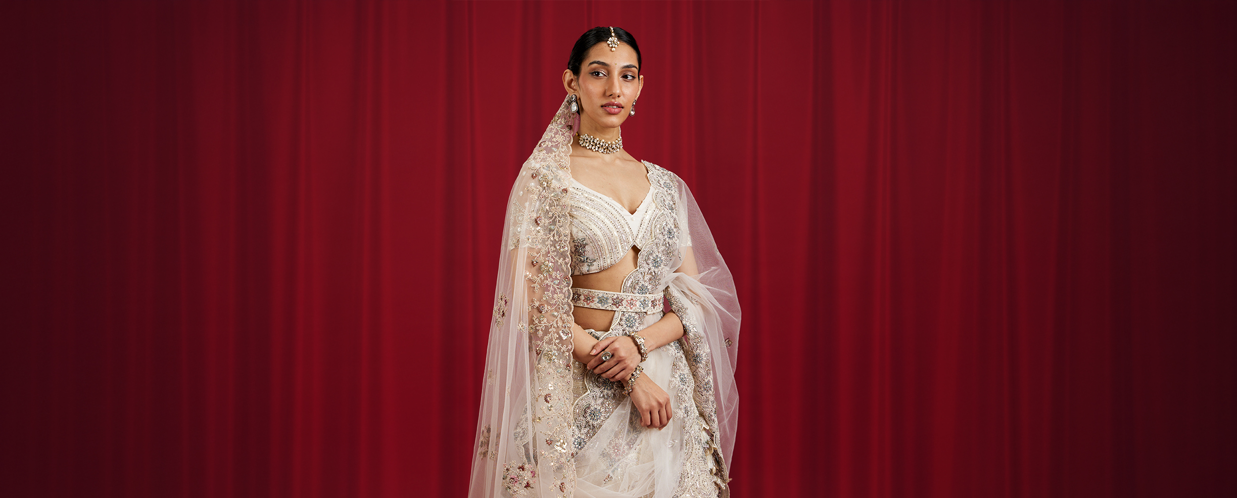 a bride in beautifull white bridal lehenga a bride in beautifull white bridal lehenga
