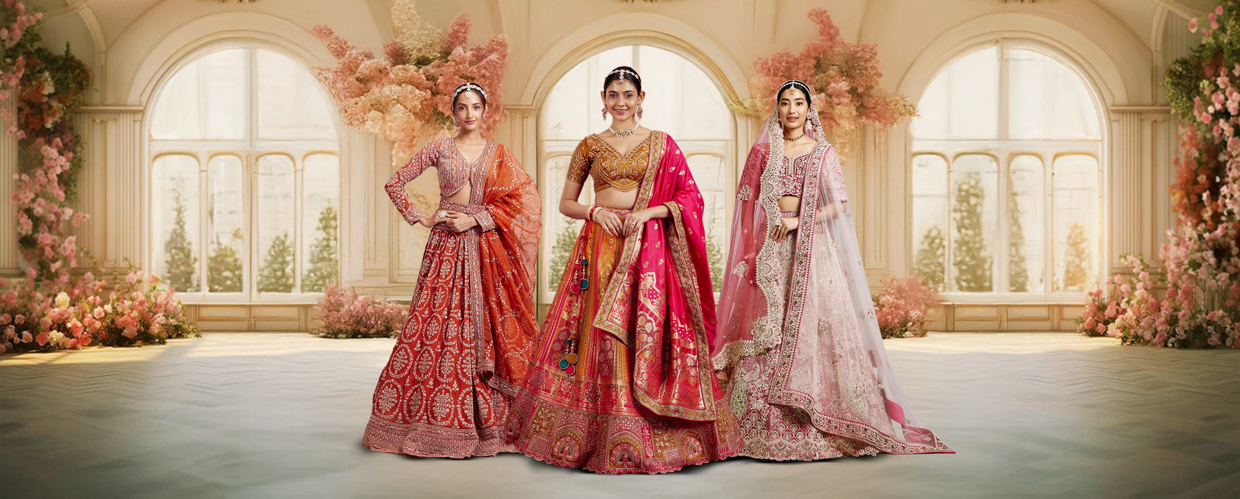 Women in an elegant lehengas Women in an elegant lehengas