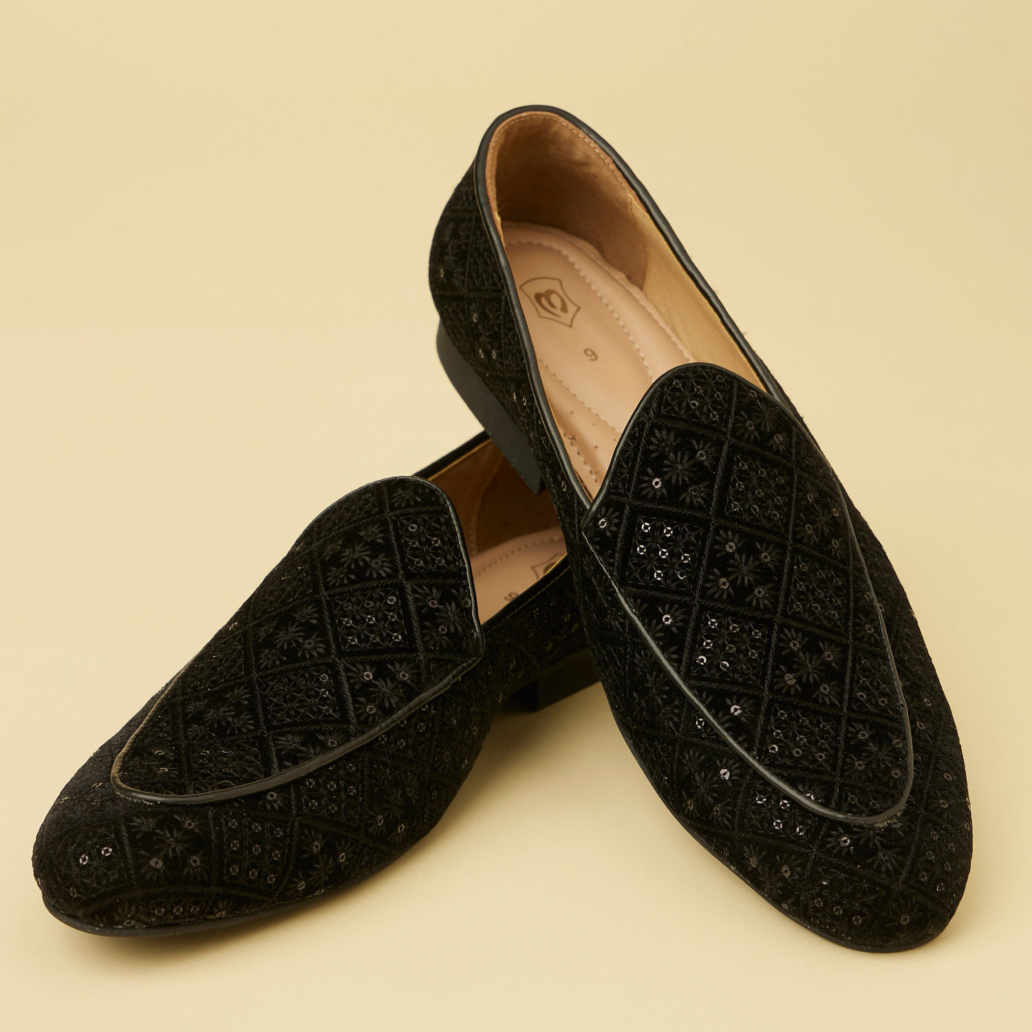 grounds JEWELRY LOAFER ENAMEL BLACK 美品】grounds JEWELRY LOAFER