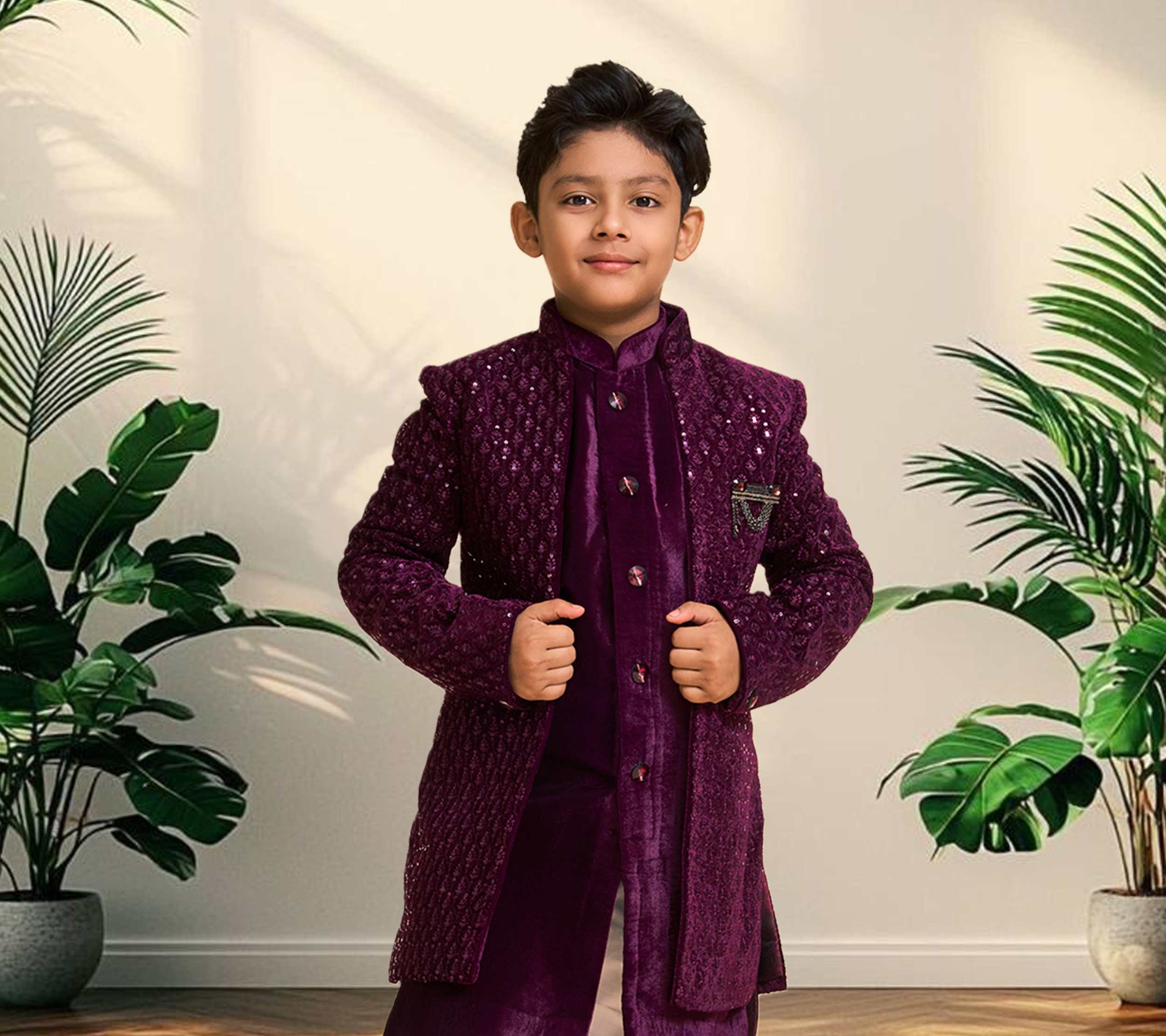 Top Indo-Western Sherwani Styles for Kids This Wedding Season