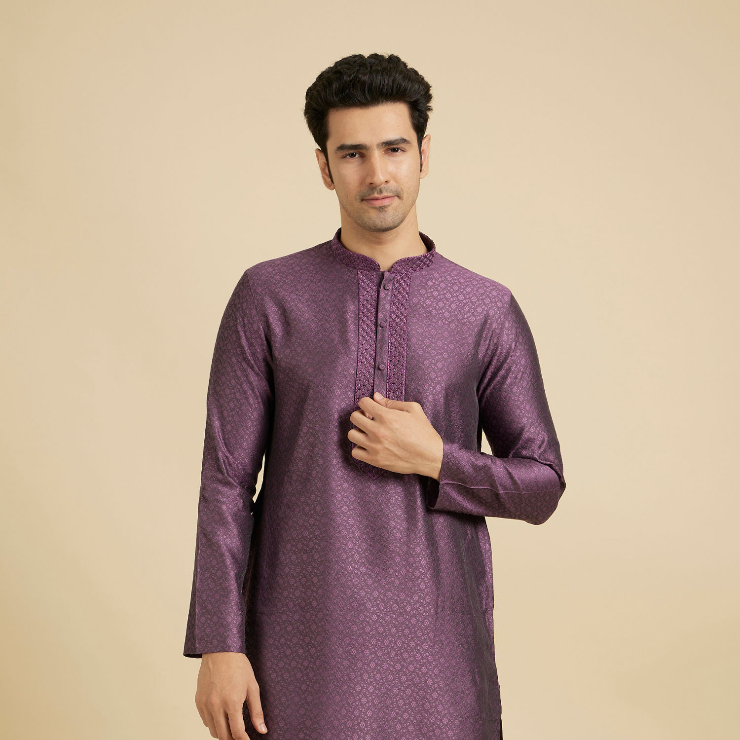Buy Purple Kurta for Men Online in India