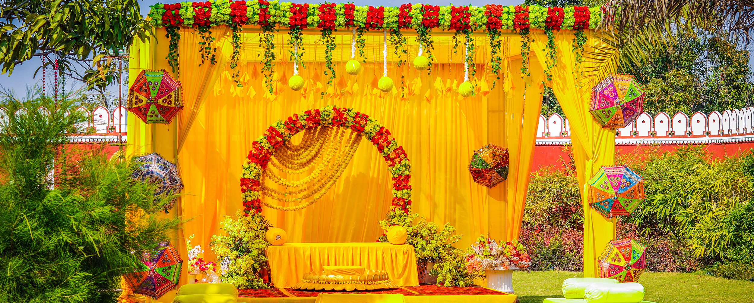 Beautifull yellow theme haldi mandap decoration Beautifull yellow theme haldi mandap decoration