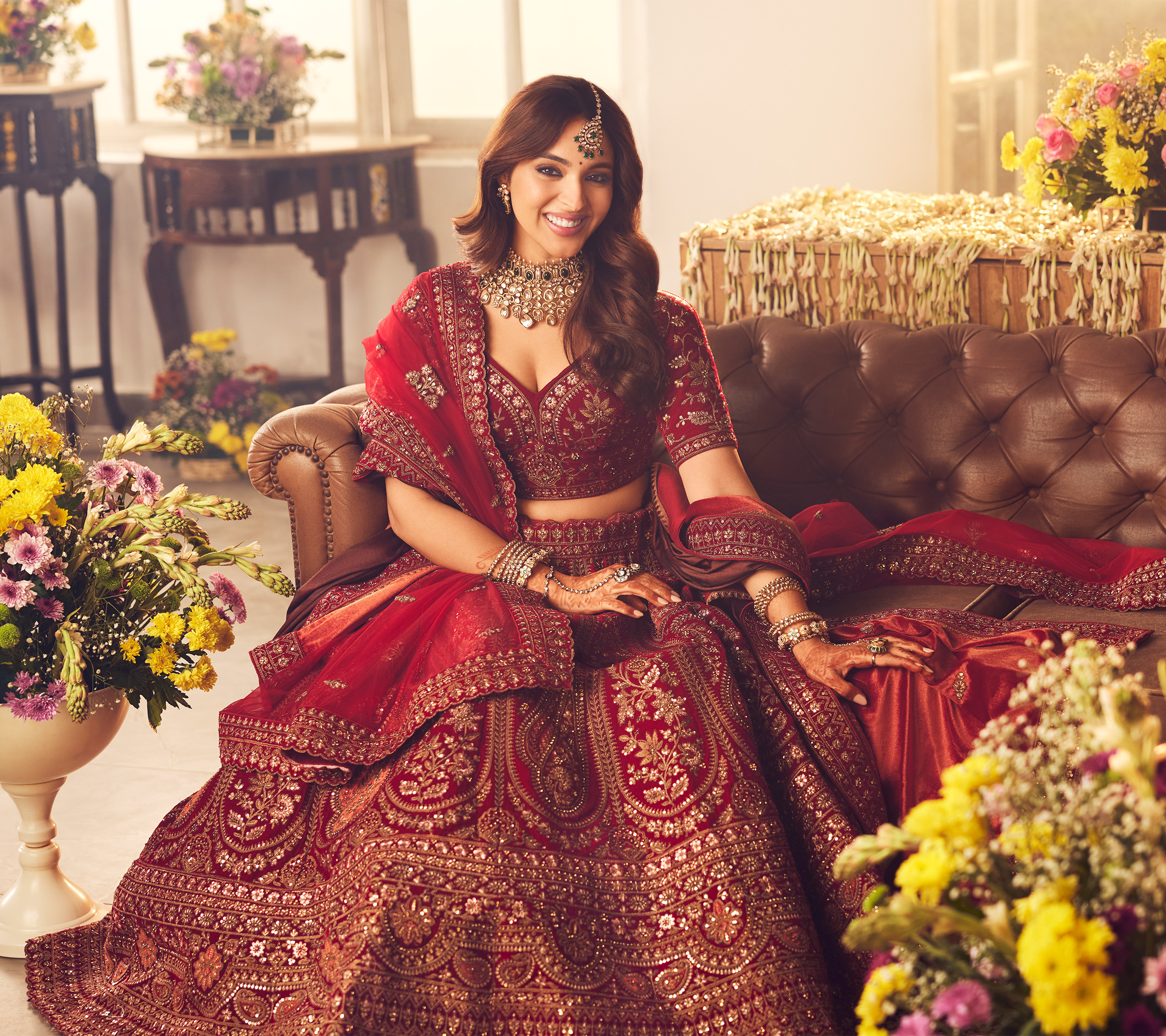 A Twist on Tradition: 2025's Trendiest Red Bridal Lehengas