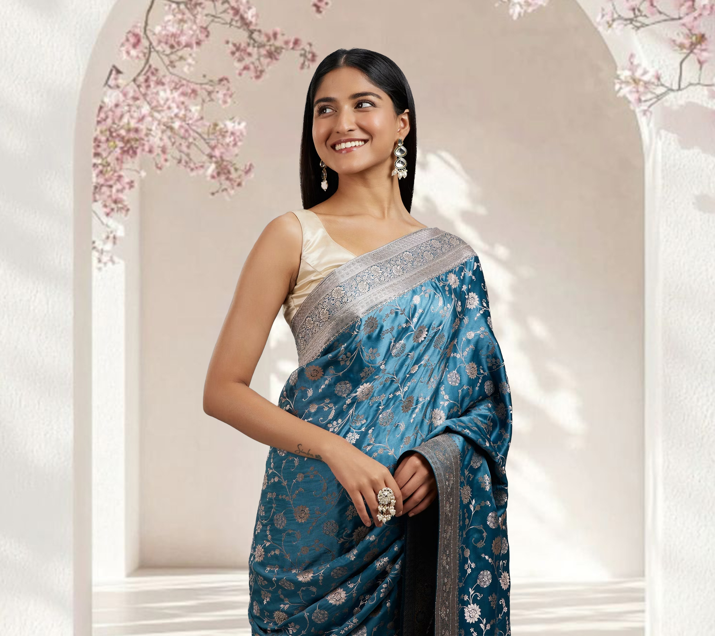 Match Your Moments: Selecting The Right Zari Work Saree Design For Each Wedding Function