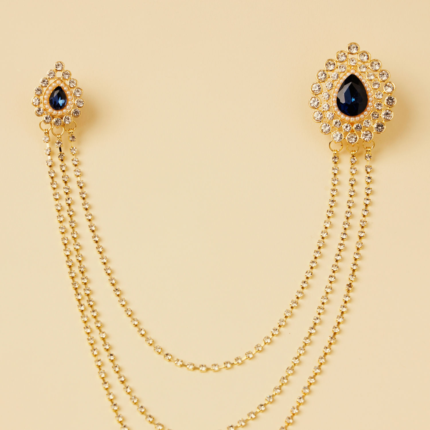 Brooch for Men Buy Regal Blue Brooch Online Manyavar