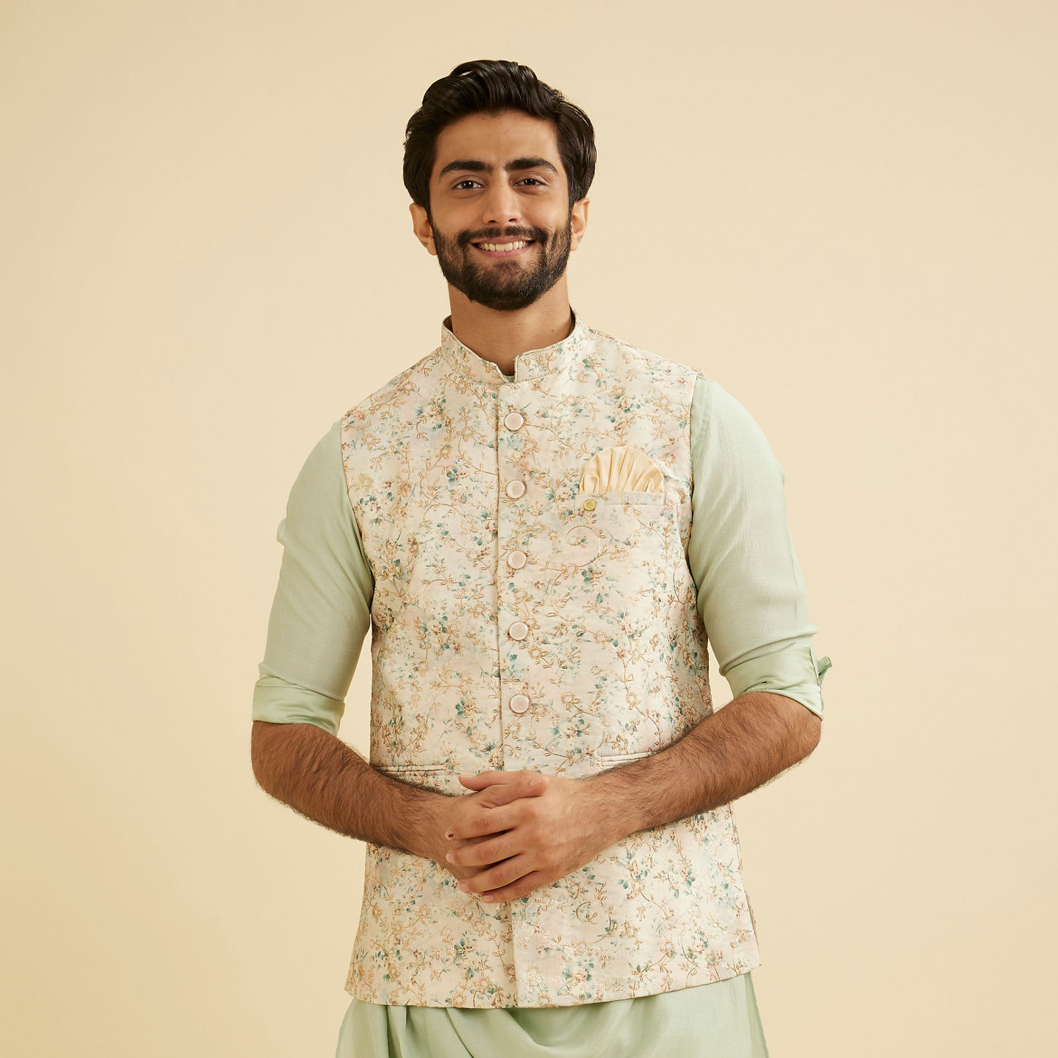 Buy Blue 3-Piece Ethnic Suit for Men by Modi Jacket Online | Ajio.com