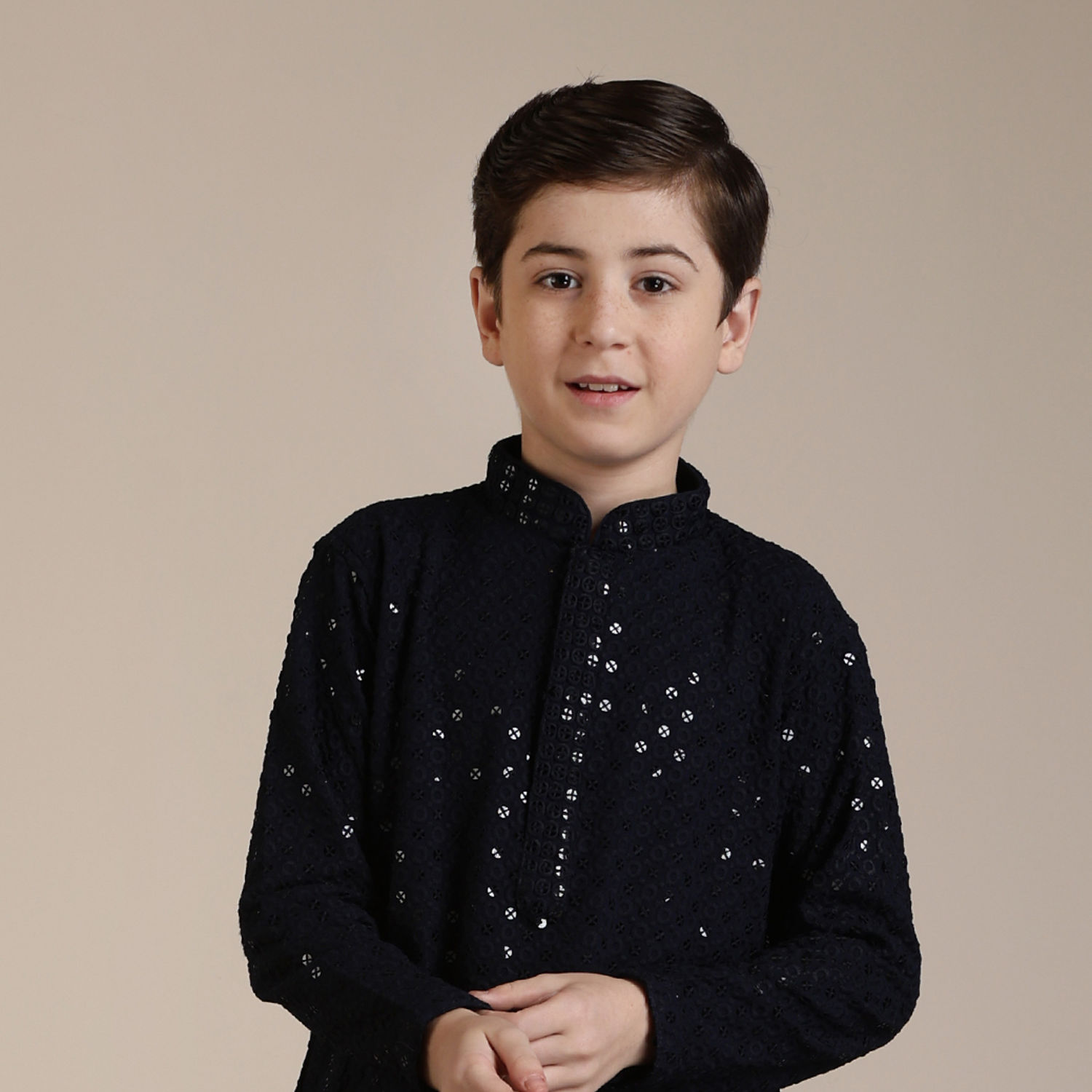 Little Boy Blue Kurta Art Silk Chudidaar main image 1