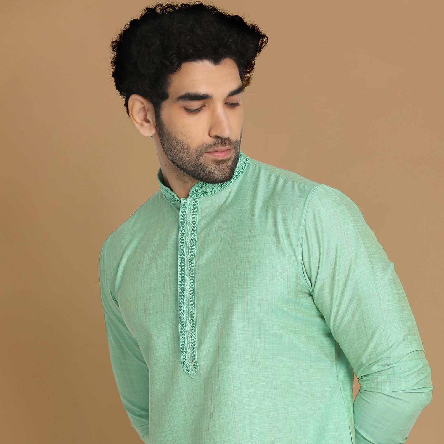 Kurta Pajama for Men Buy Plush Light Green Kurta Pajama Online Manyavar