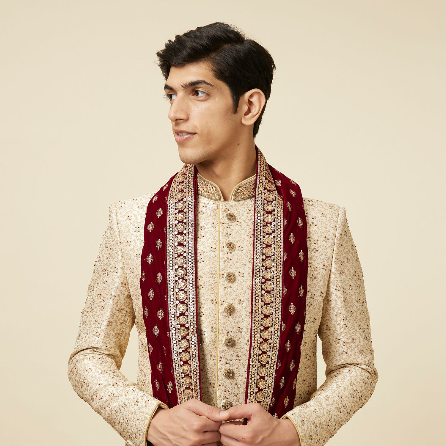 manyavar sherwani shawl