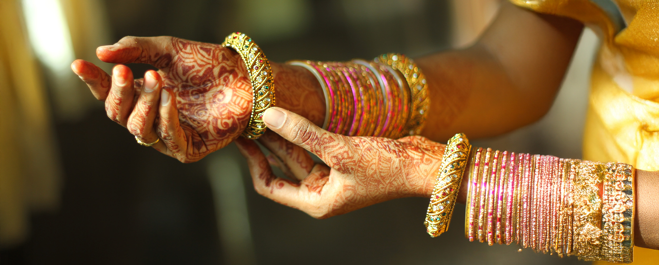 Bride Flaunting her beautifull gold bangles for wedding event Bride Flaunting her beautifull gold bangles for wedding event