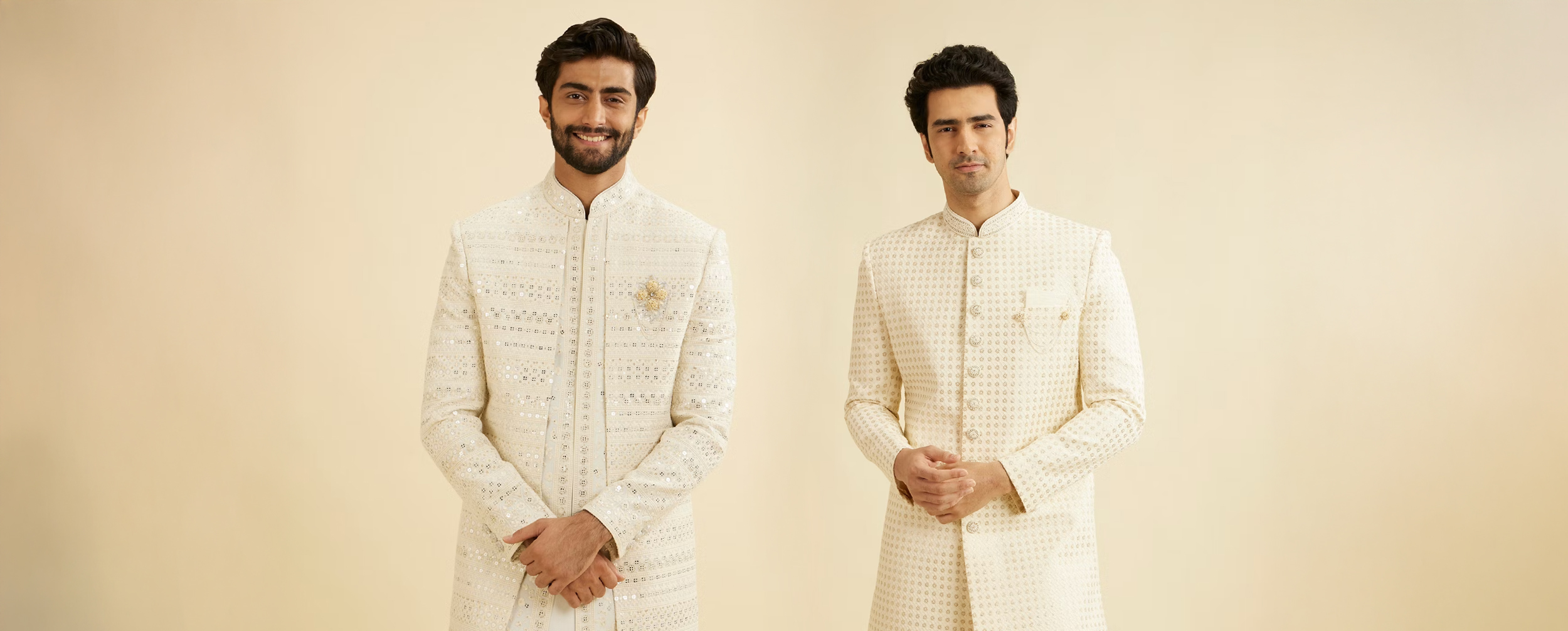grooms in stylish chikankari sherwani grooms in stylish chikankari sherwani