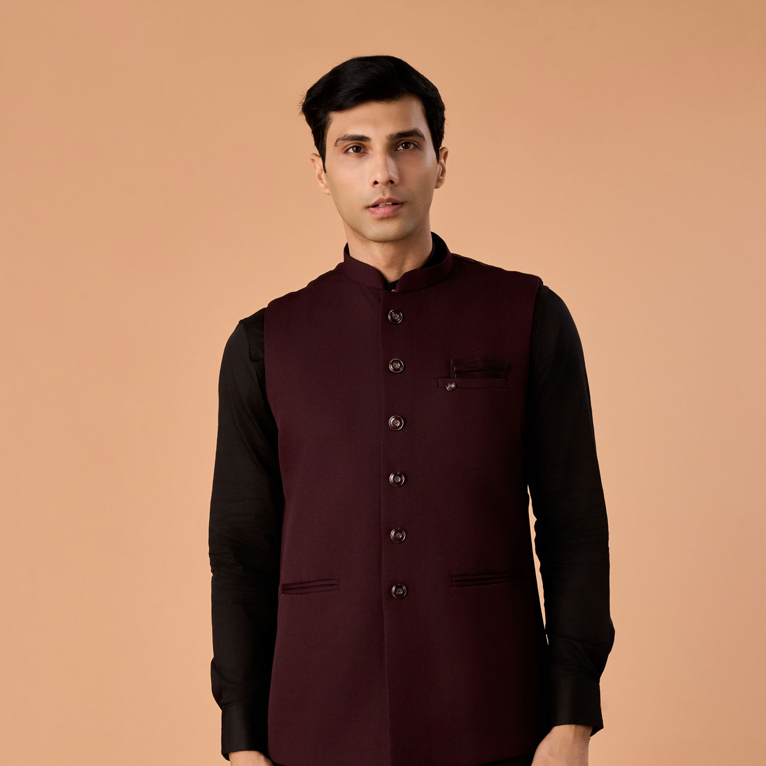 green emerald velvet dress GREY NEHRU JACKET KURTA SET – Linebyshamimkhan main image 0