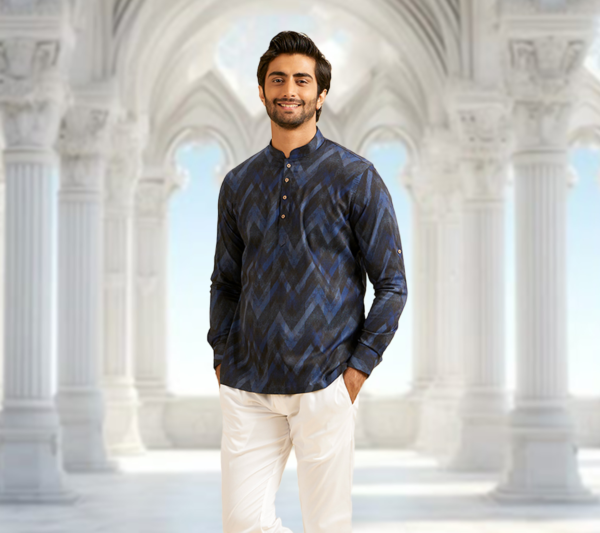 How to Style a Blue Short Kurta for Pre-Wedding Functions