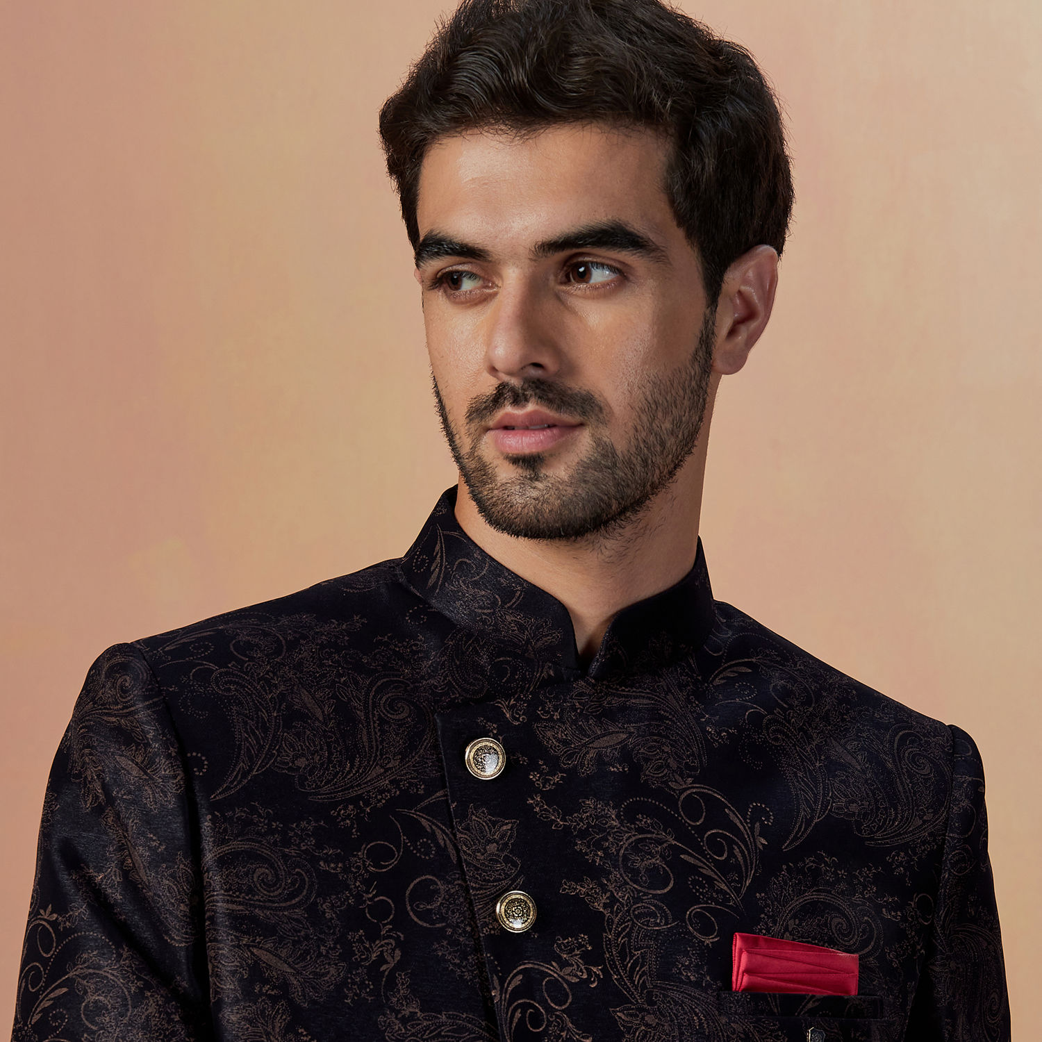 indo western with shawl for men