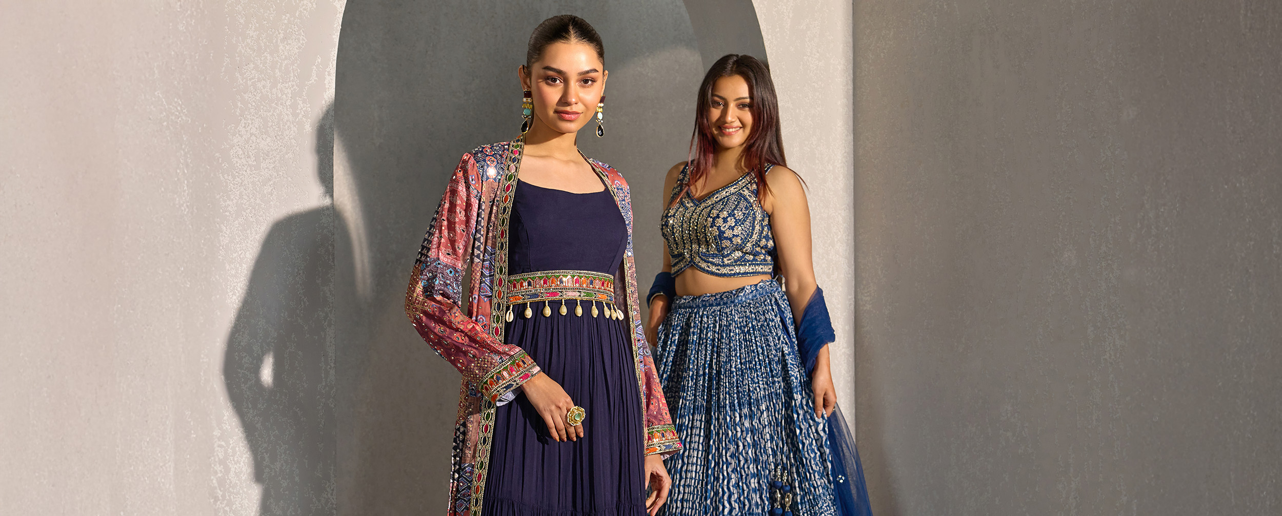 Two women flaunting their beautiful bridal lehengas Two women flaunting their beautiful bridal lehengas