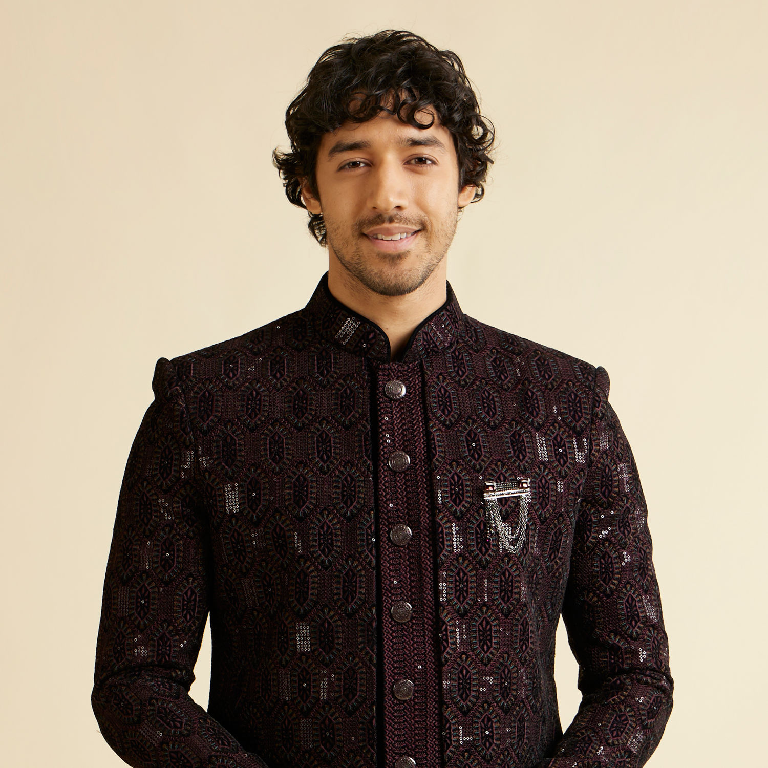 Buy Wine Velvet Indo Western Online in India