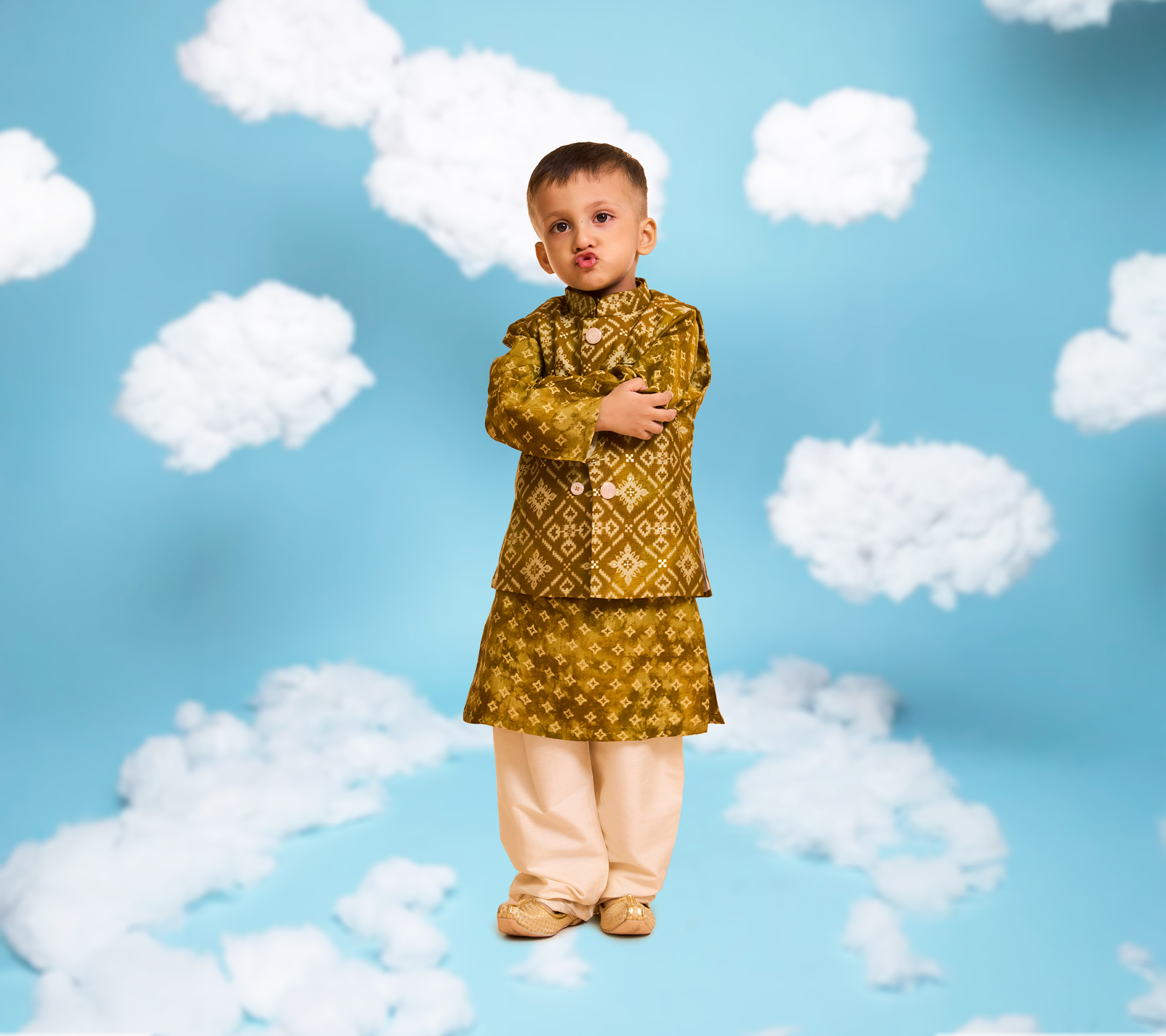 Green Nehru Jacket with Kurta Set for Boys: Styling Tips for Little Gentlemen
