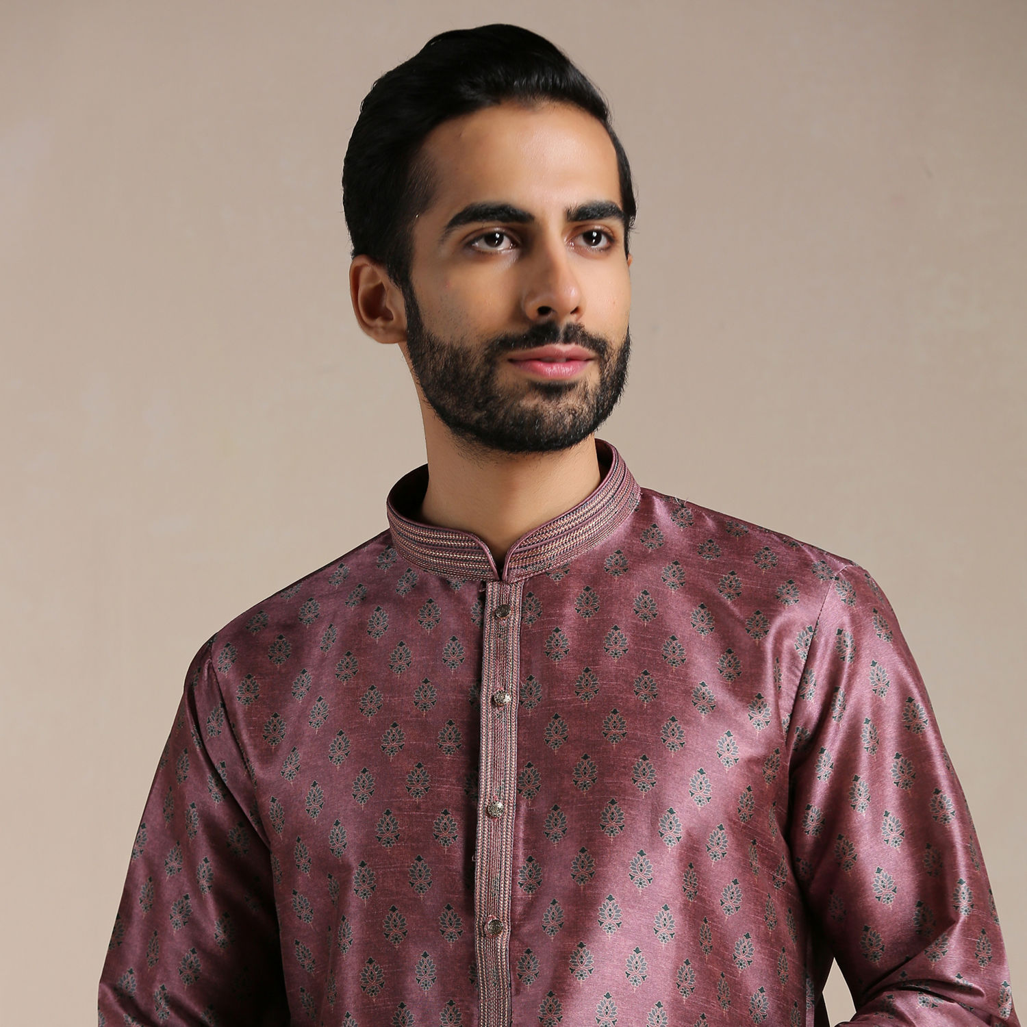 Buy Purple Printed Kurta Pajama Online in the UK Manyavar Kurta