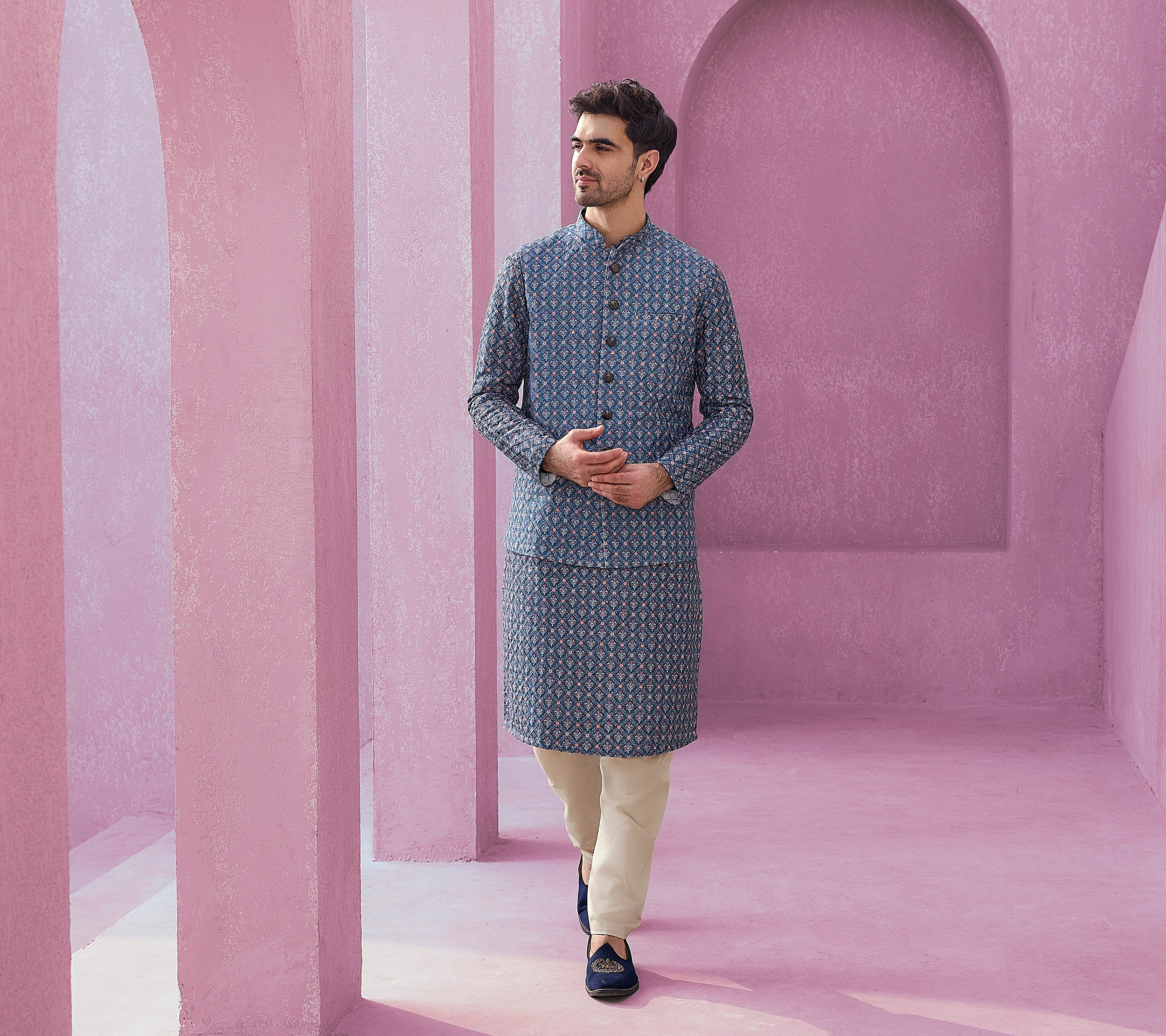 Mix and Match: Unique Sangeet Looks with Kurta Pajama and Jacket Combinations