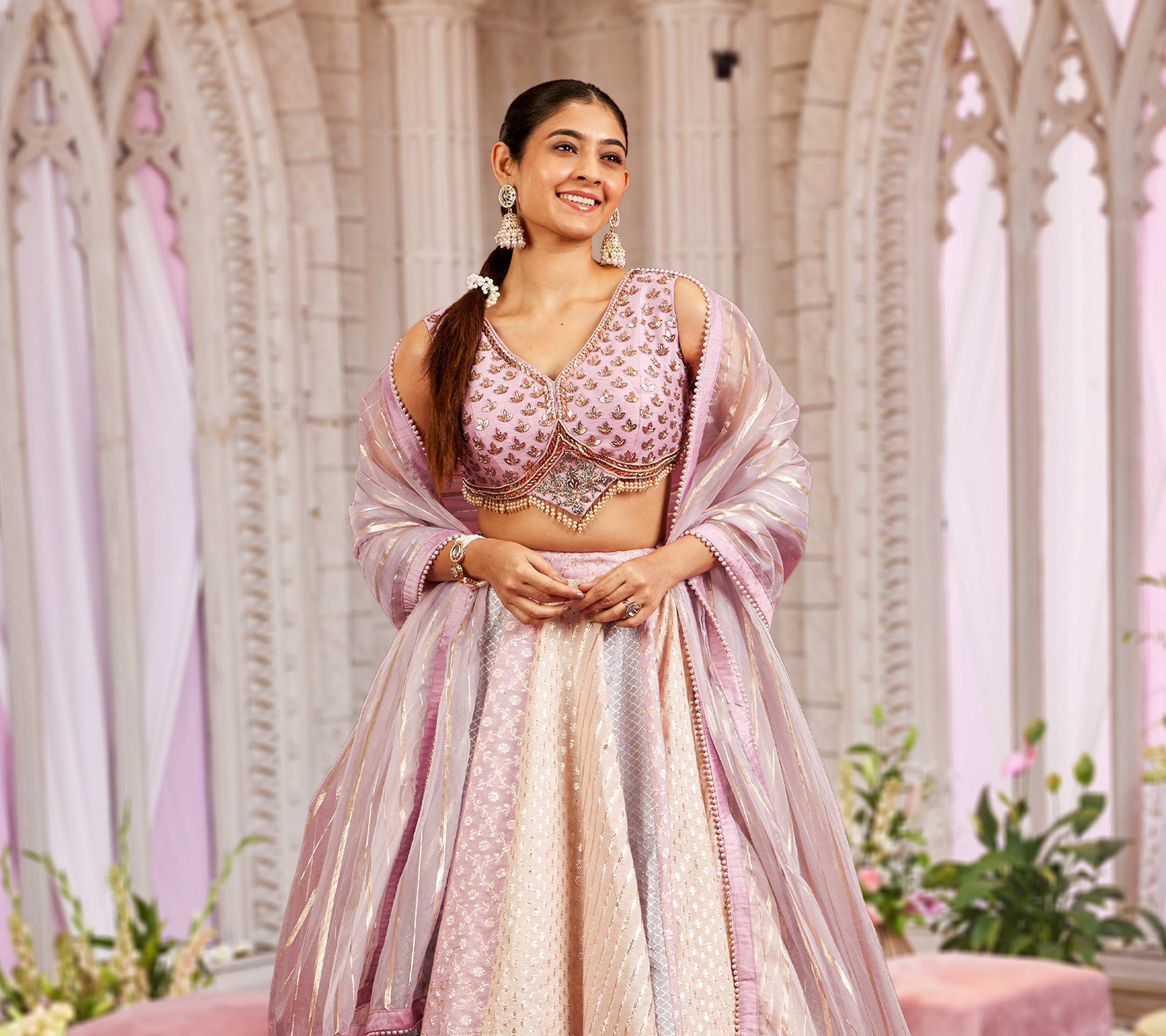 Mix It Up: Creative Lehenga Saree Blouse Designs for Bridal Wear