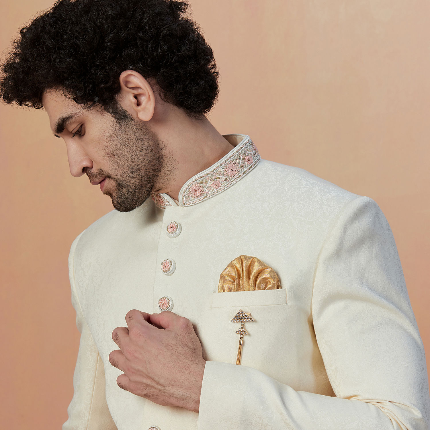 mens indo western with shawl