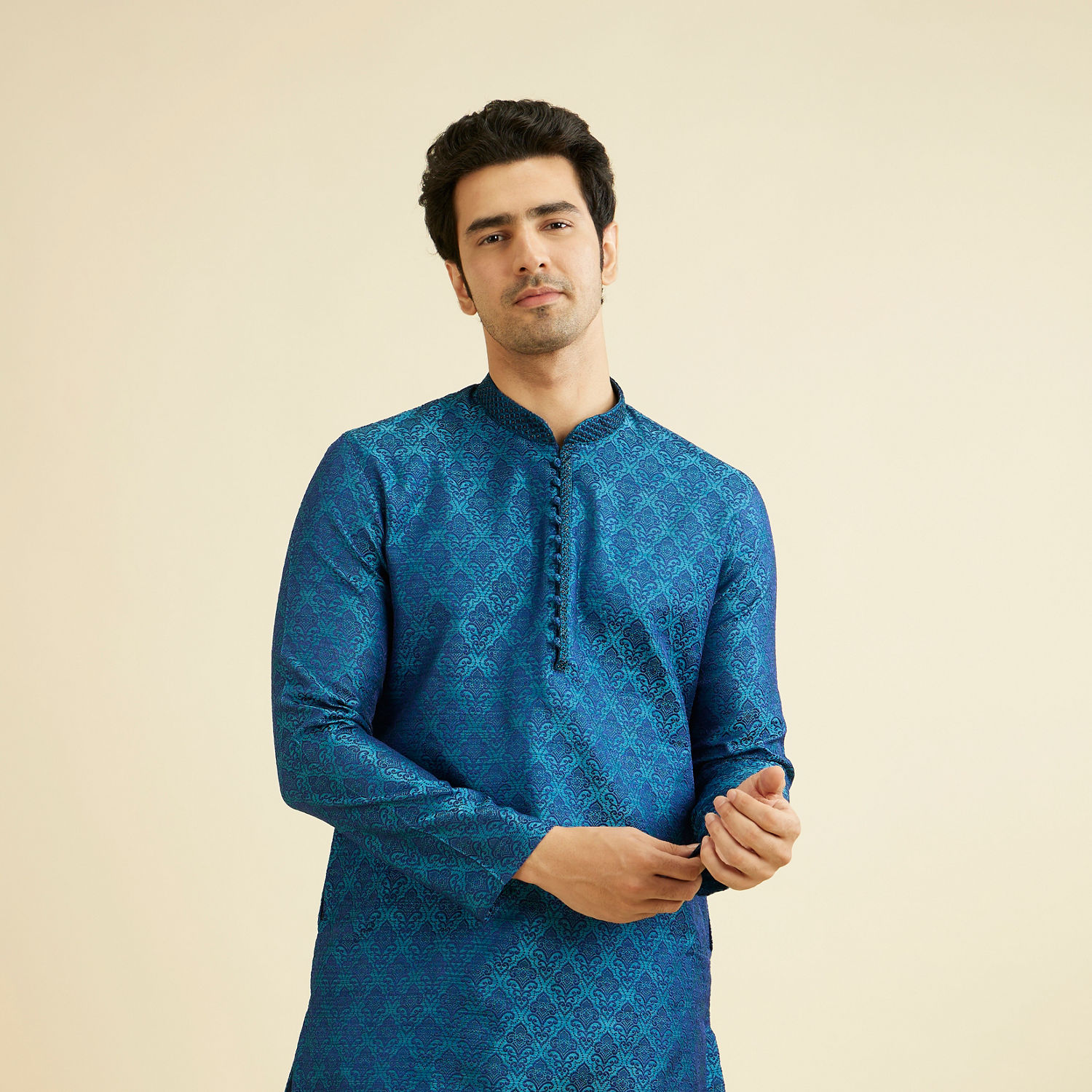 Buy Feroze Self Design Kurta Set Online in India @Manyavar - Kurta ...