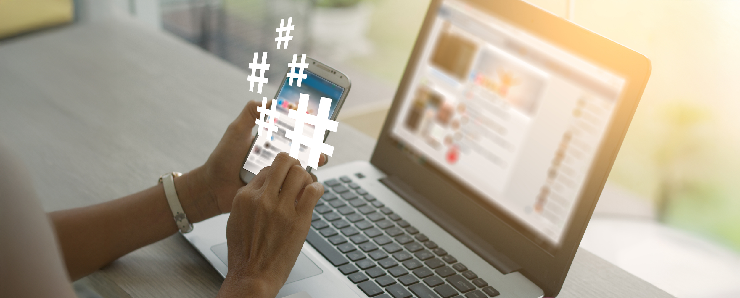 a women giving hashtags on her engagement posts a women giving hashtags on her engagement posts