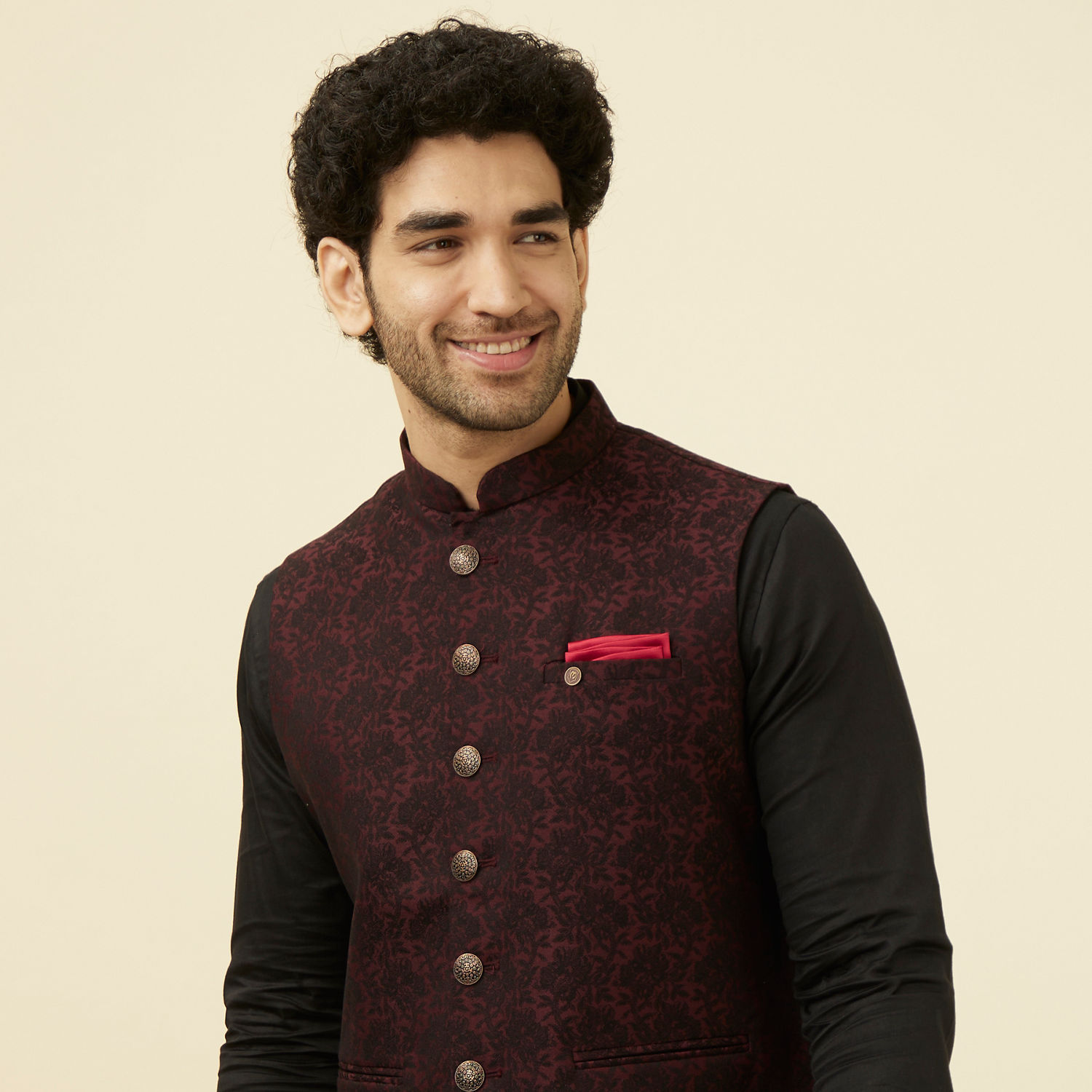 thumbnail image 2 of Elina Fashion En's Bandhgala Jodhpuri Nehru Jacket Waistcoat Top 2 of 9
