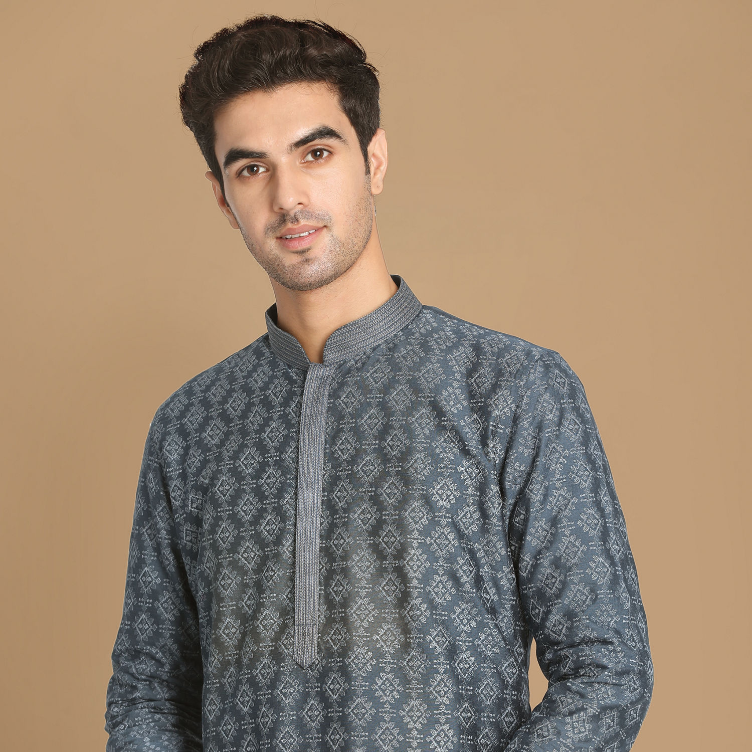 Feroze Kurta Pajama Cotton Printed