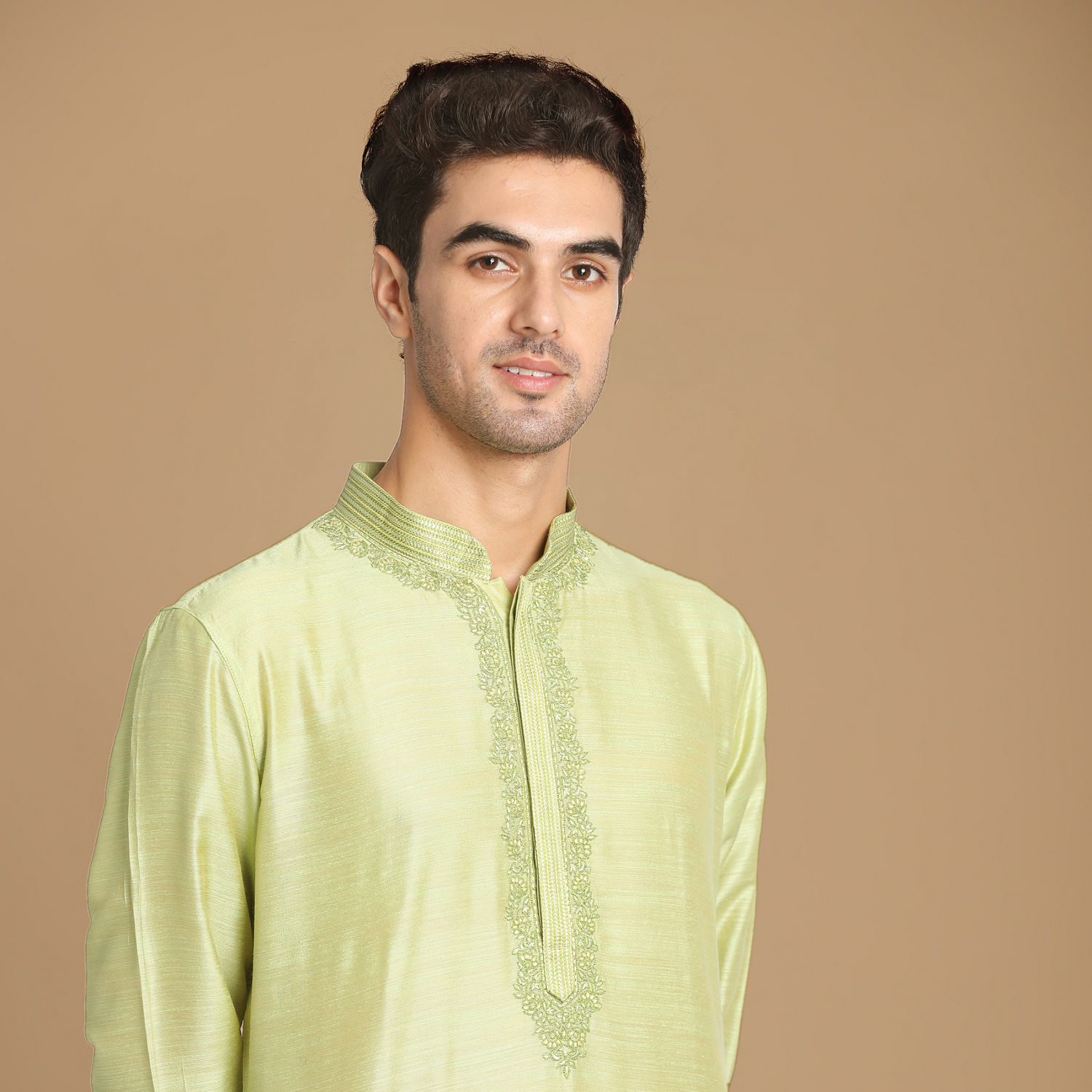 Bold Beautiful Green Kurta Pajama for Men Festive Ready main image 0