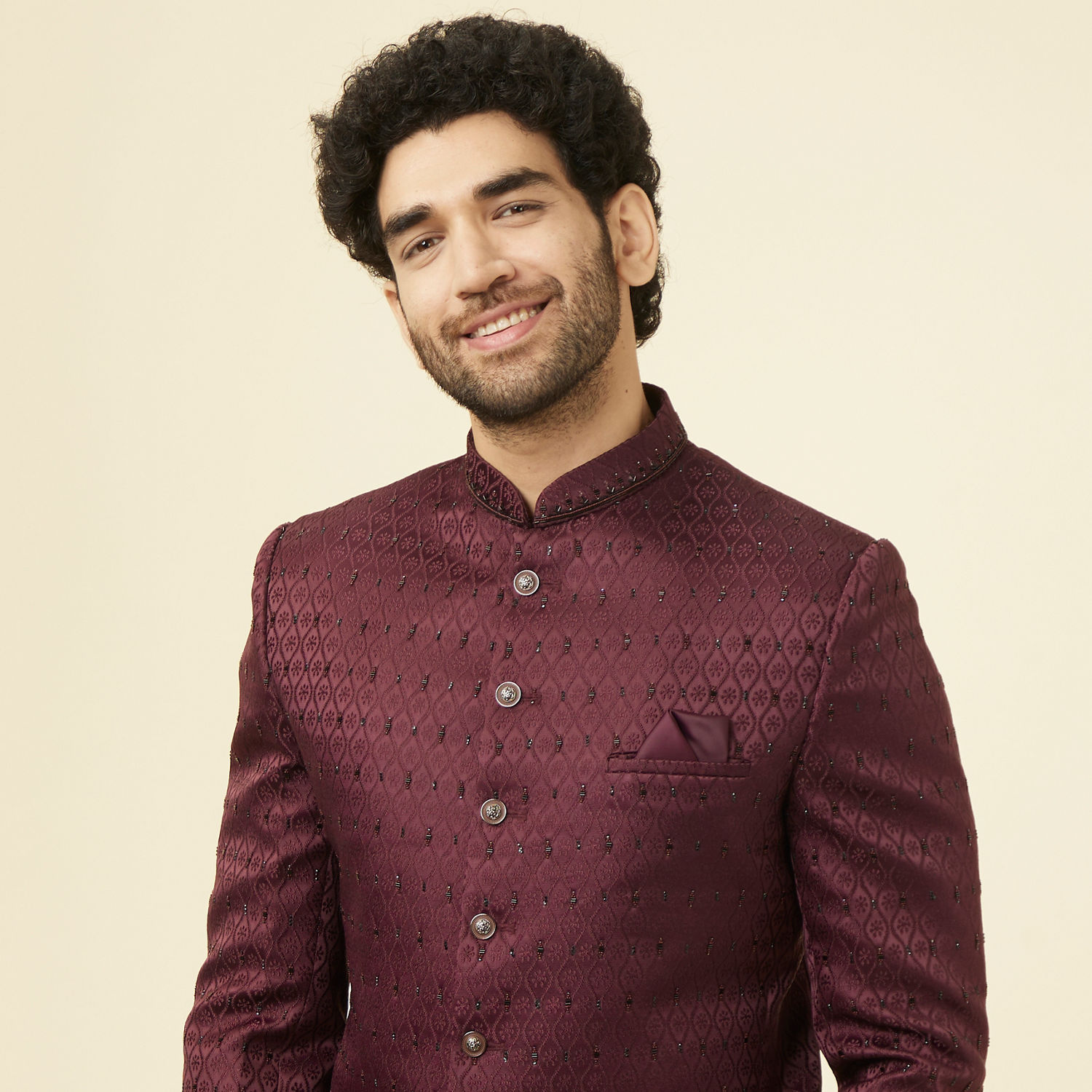 Suit Set for Men - Buy Wine Stone Embellished Jodhpuri Suit Online ...
