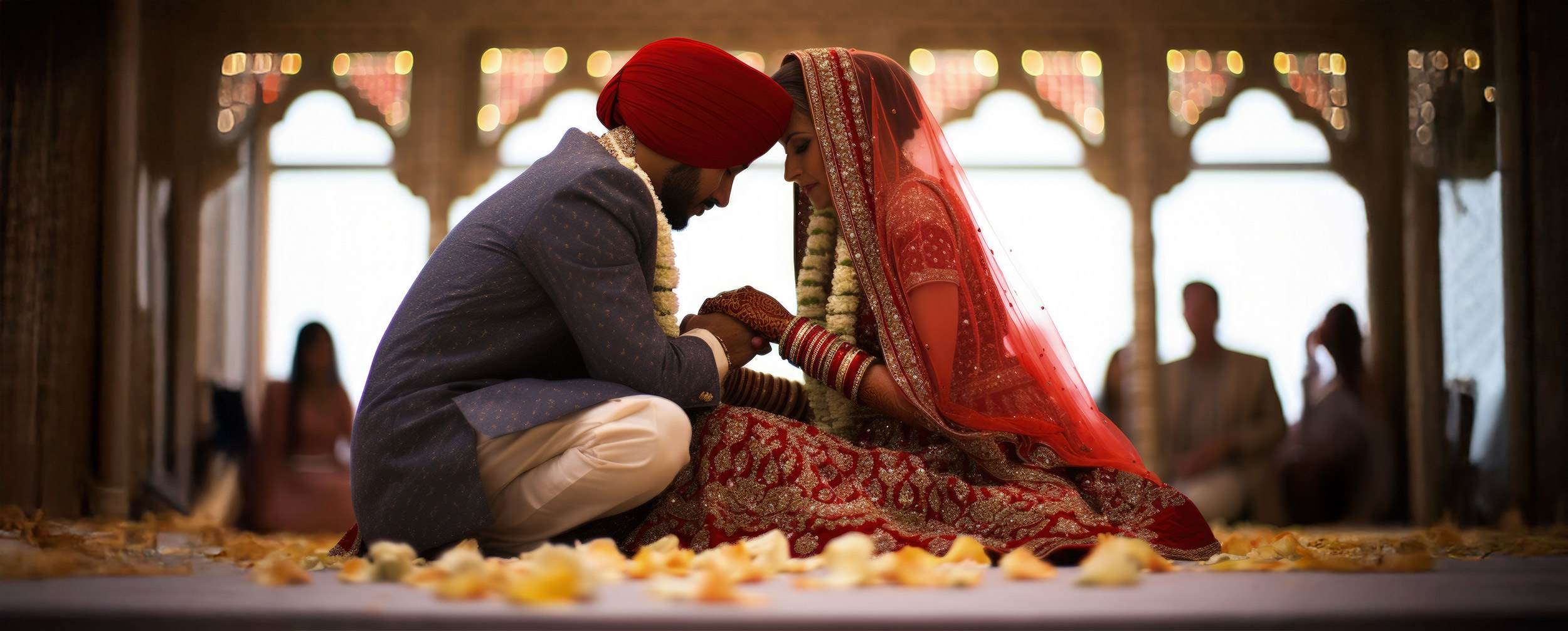 Punjabi couple in punjabi roka ritual Punjabi couple in punjabi roka ritual