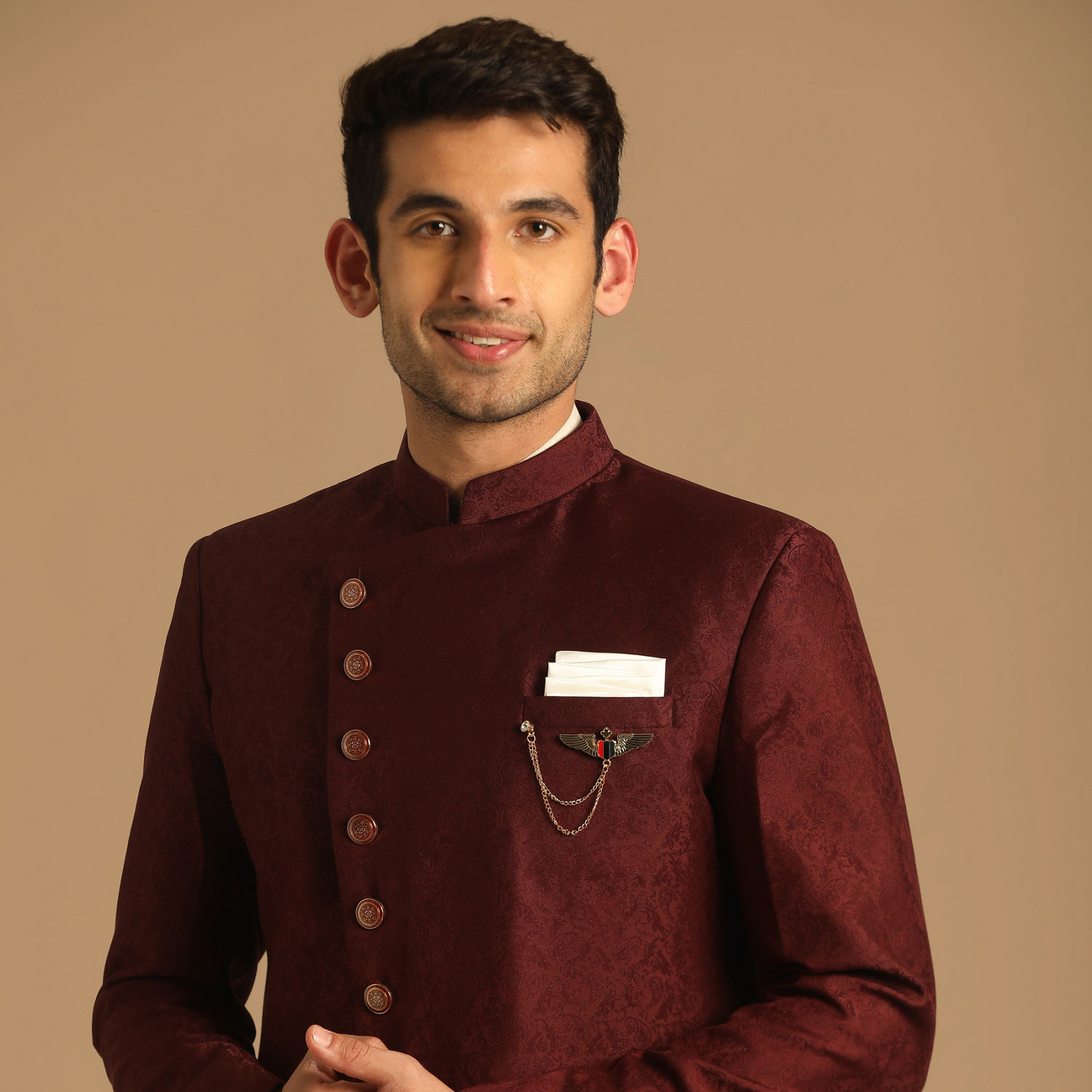 Buy Smart Fit Maroon Indo Western Online In The USA Manyavar Indo buy-smart-fit-maroon-indo-western-online-in-the-usa-manyavar-indo