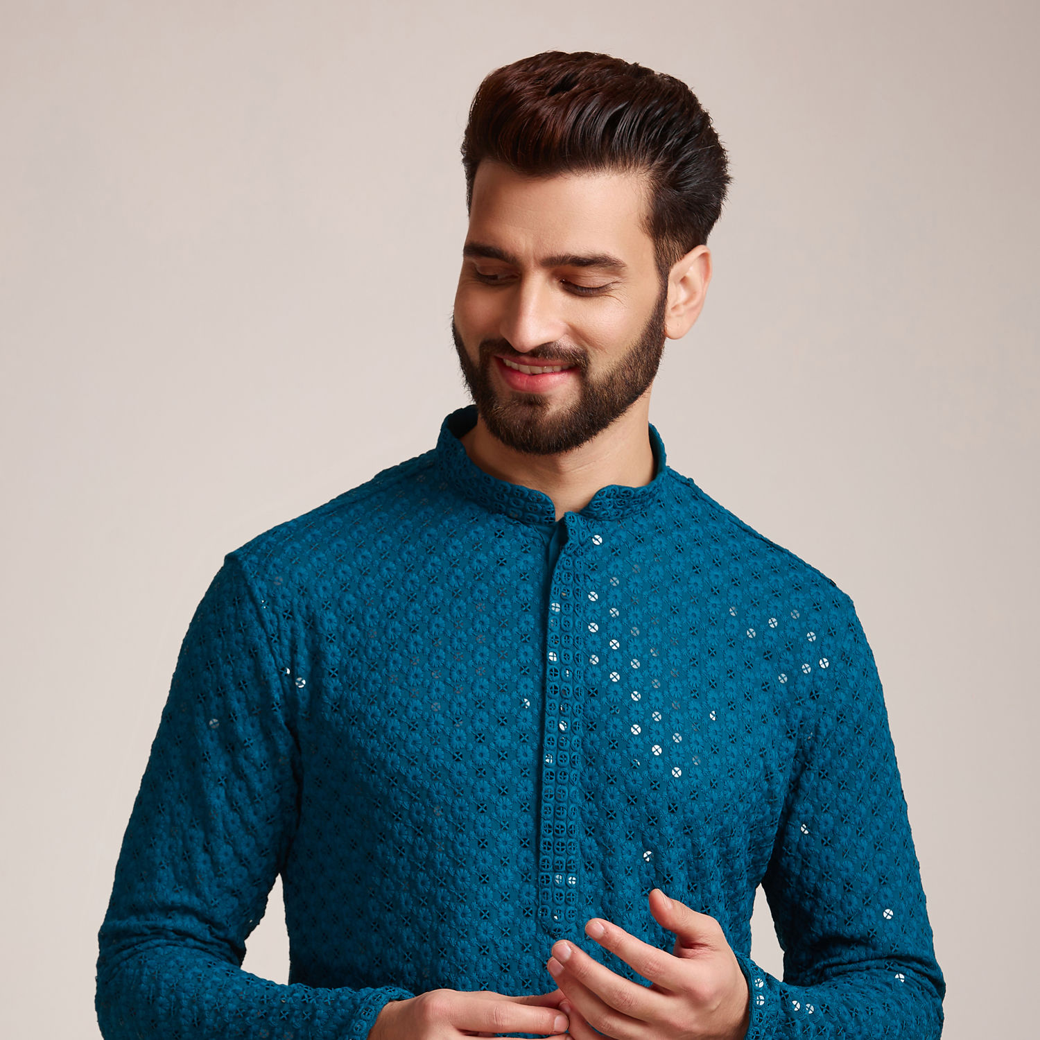 Buy Blue Sequin Embellished Jodhpuri Suit Online in the USA @Manyavar - Suit  Set for Men