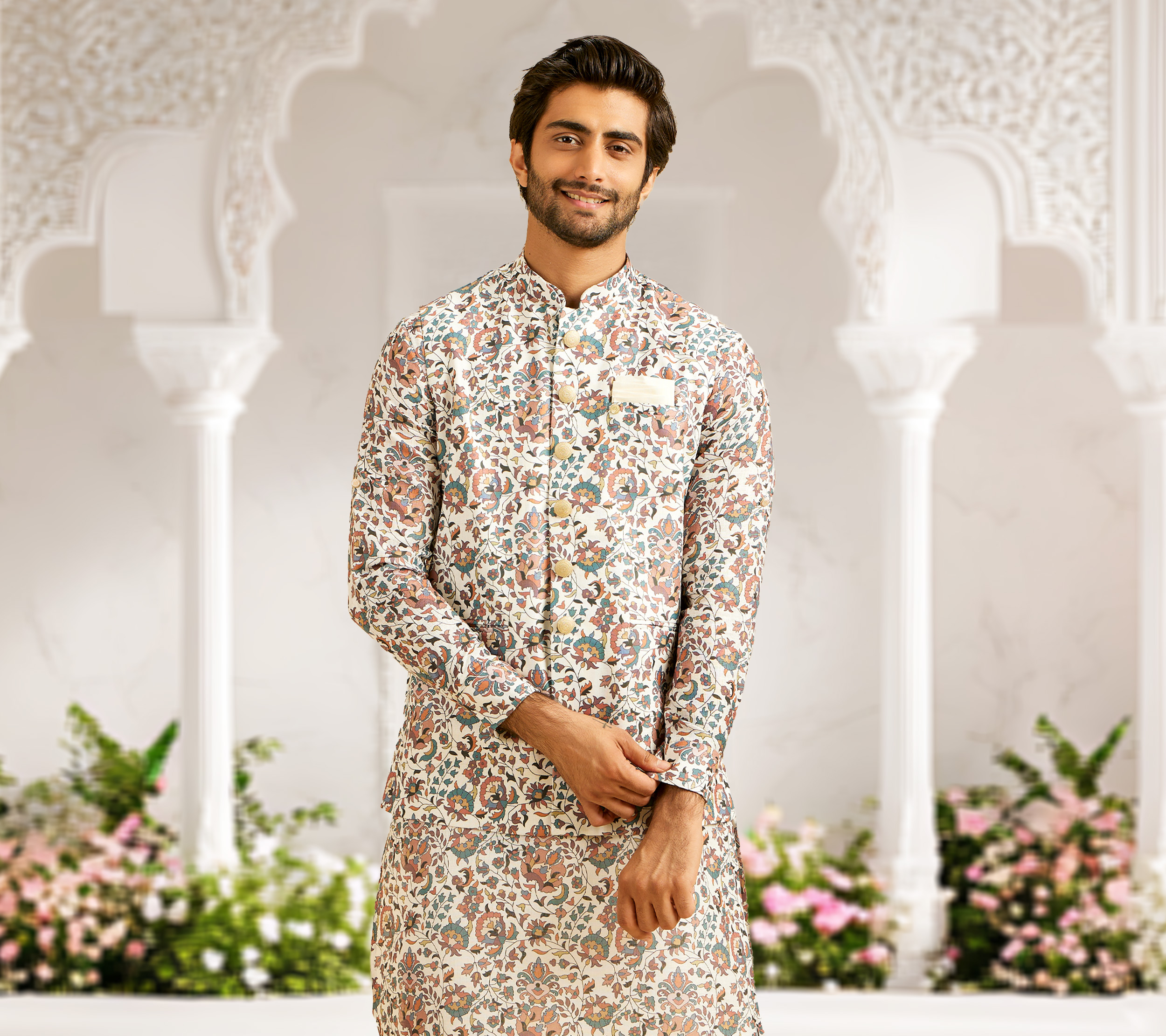 Floral Nehru Jacket Styles to Ace Your Destination Wedding Look