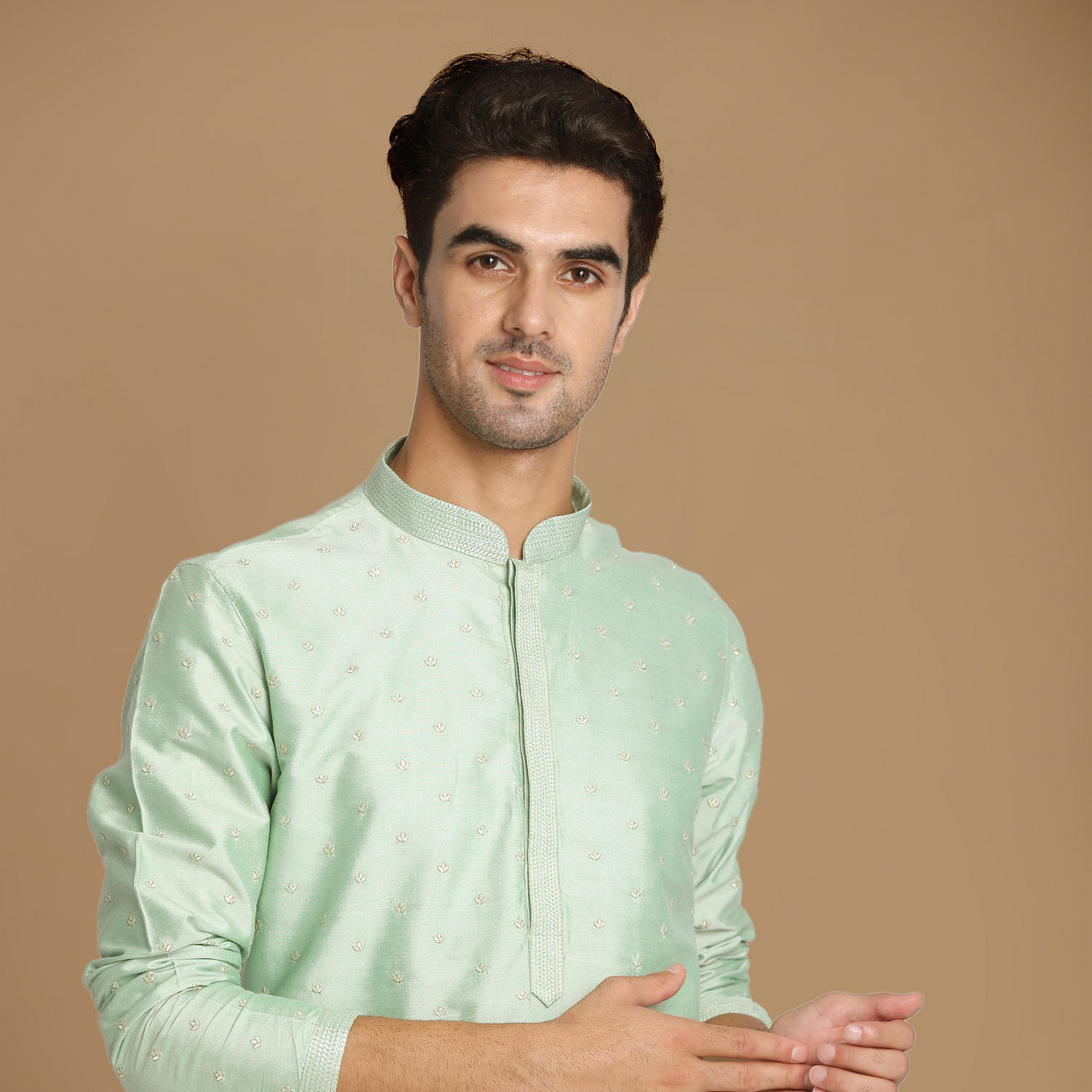 Men Solid Pastels Kurta