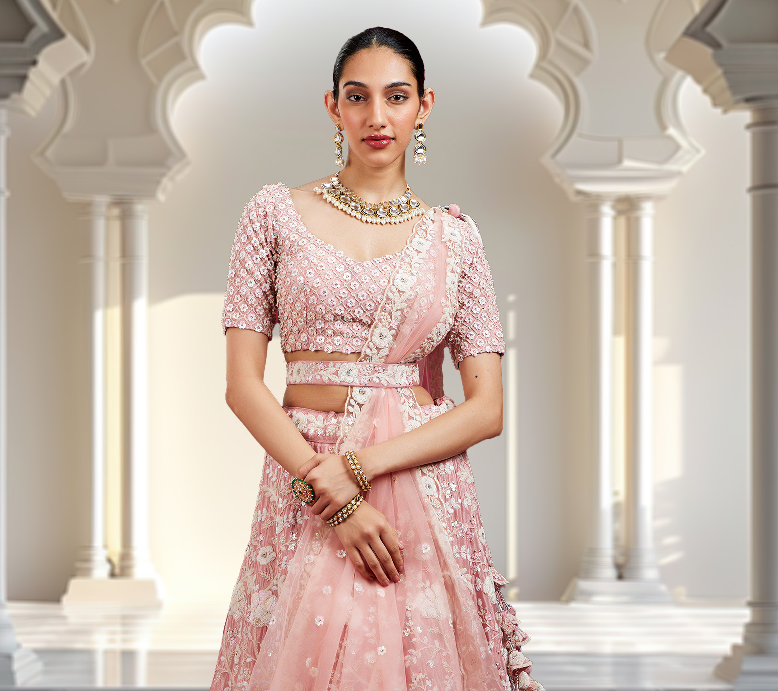 Wedding Jewellery Trends: How to Pair Silver Jewellery with Your Pink Lehenga