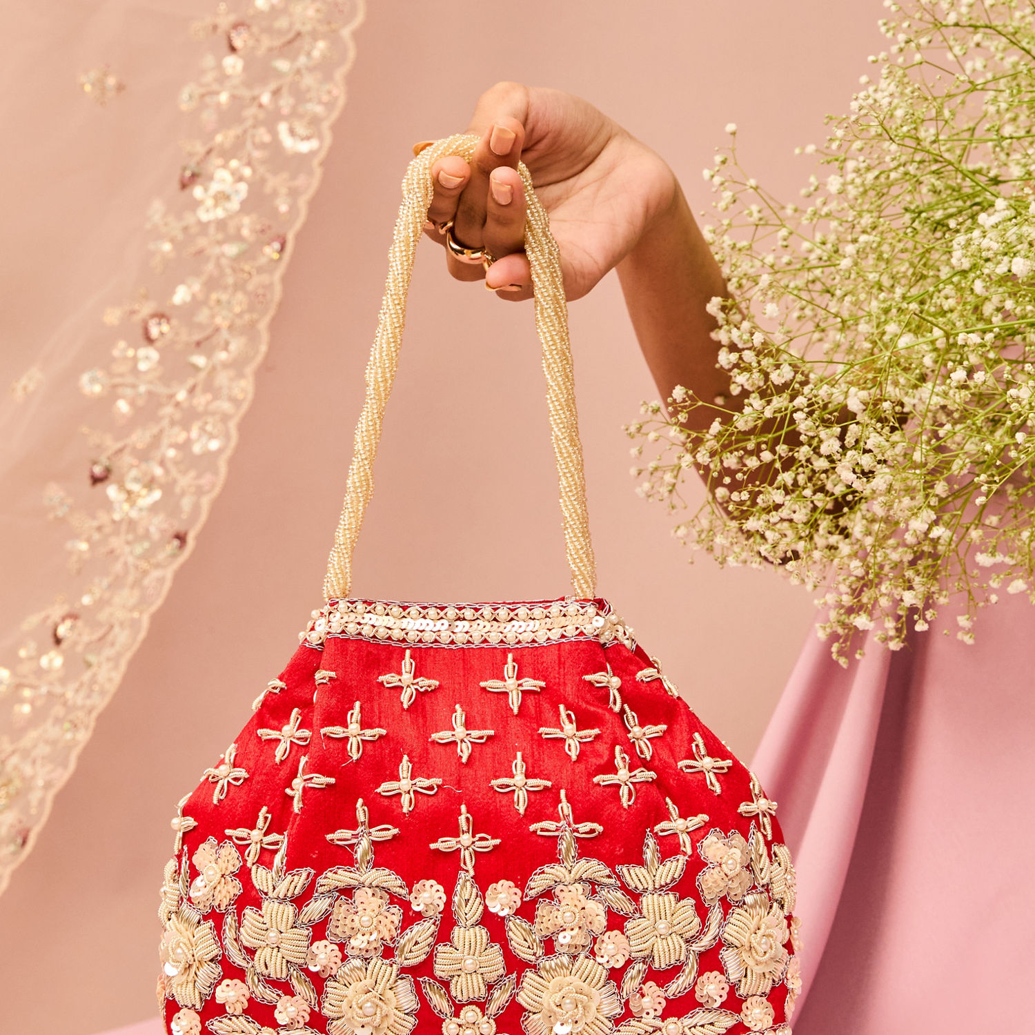 Potli Bag Cilory Bags Bridal Handbag Dulhan Bag Purse Dulhan Purse