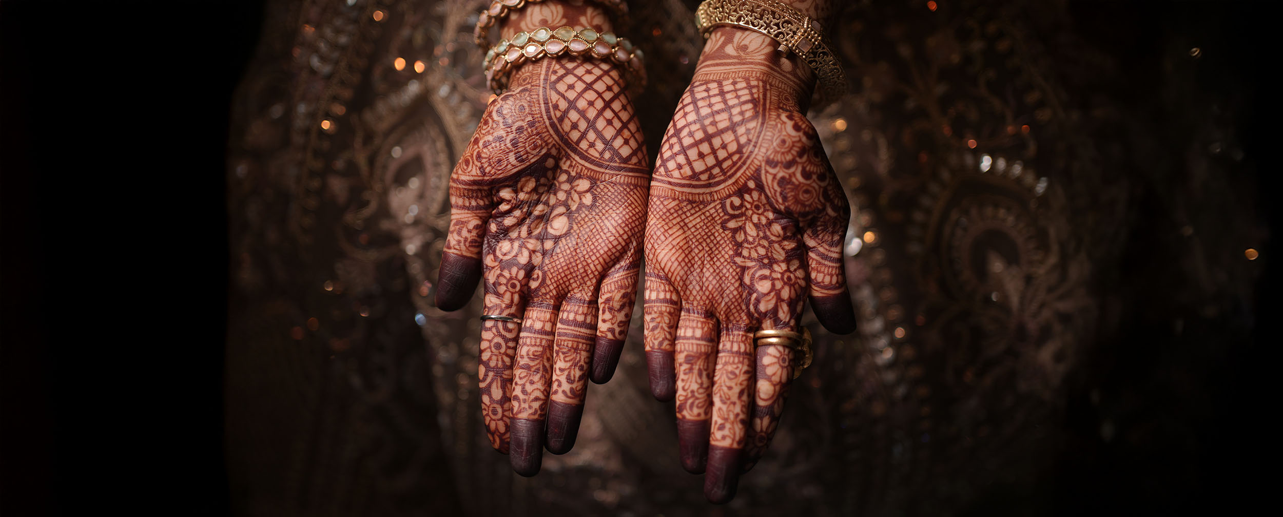 Elegant bridal mehendi designs showcased on both hands