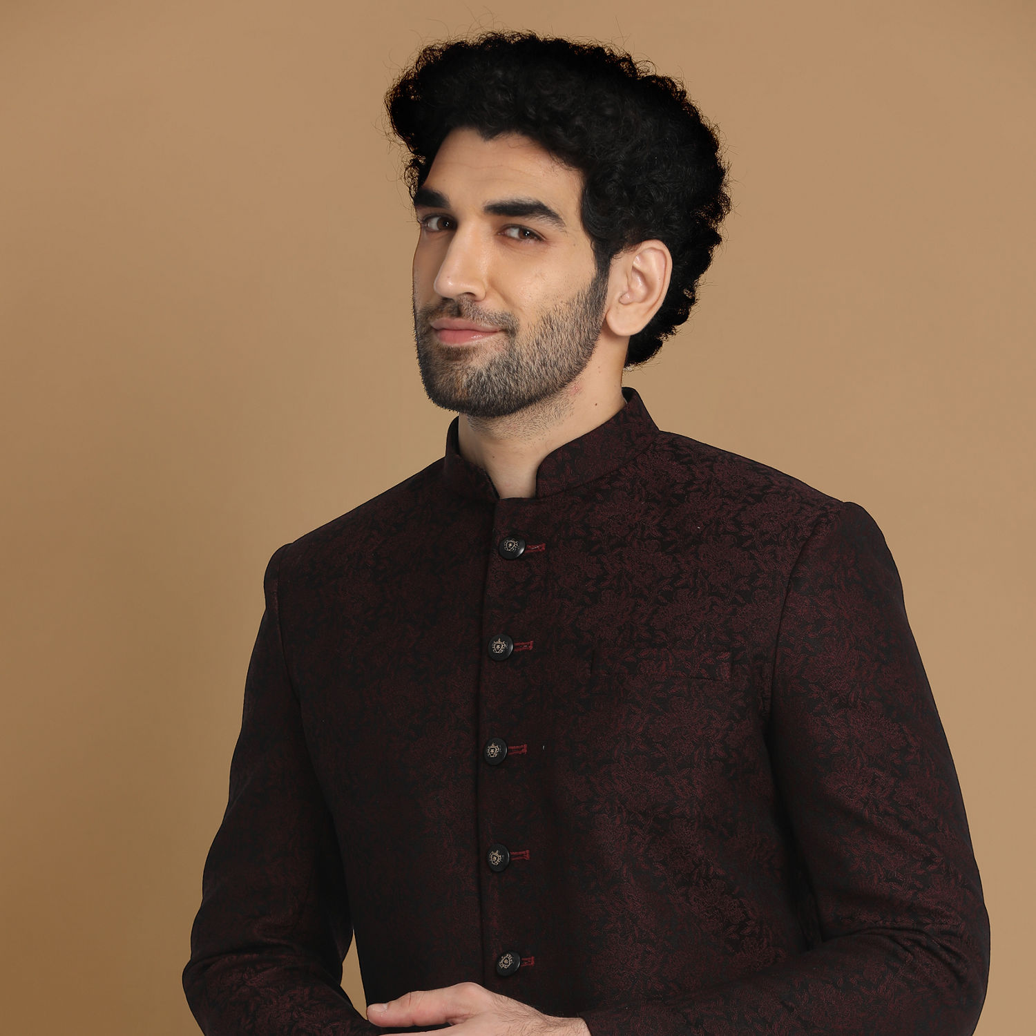 Indo Western for Men - Buy Striking Maroon Indo-Western Online @Manyavar