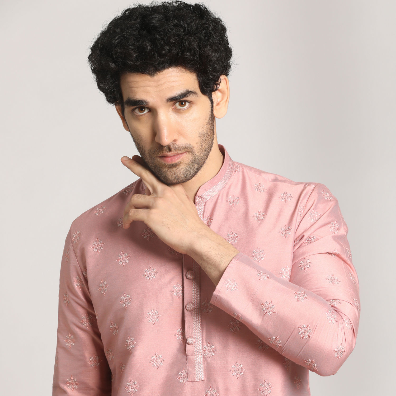 Kurta Pajama for Men Buy Light Pink Festive Kurta Pajama With
