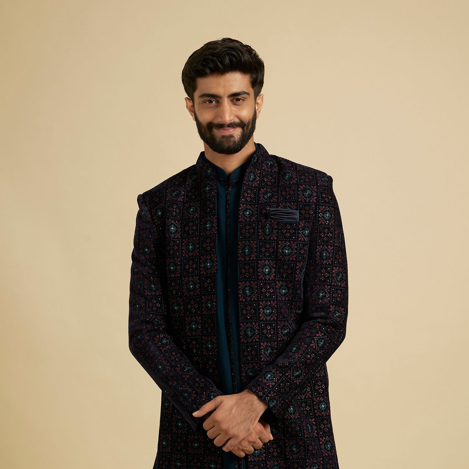 The Indigo Heir Indo-western set main image 0
